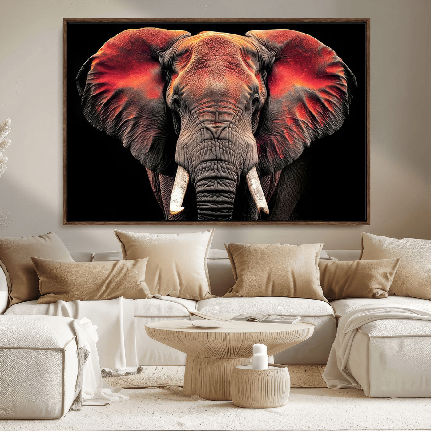 54719-MGV-FC-36X24_Walnut-Elephant Wall Art Canvas Print