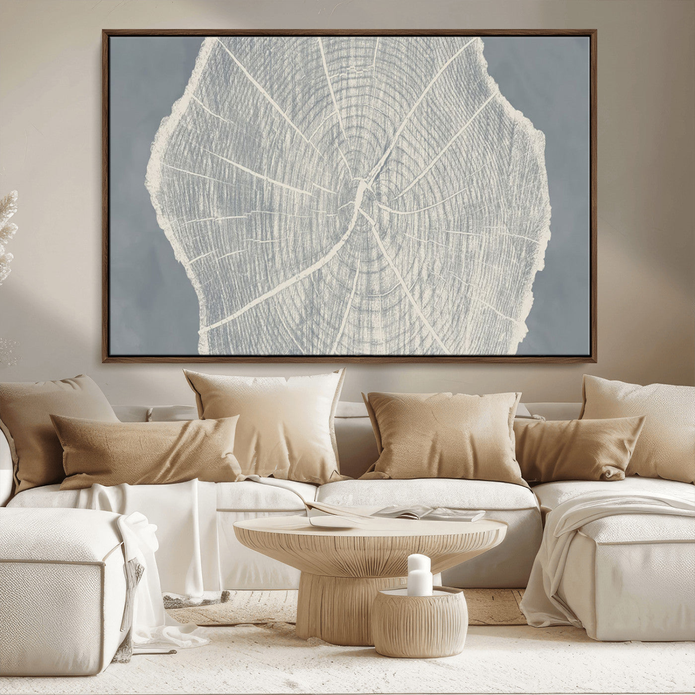 -Abstract Tree Ring Wall Art Canvas Print – Nature-Inspired, Ready to Hang, Modern Home Decor
