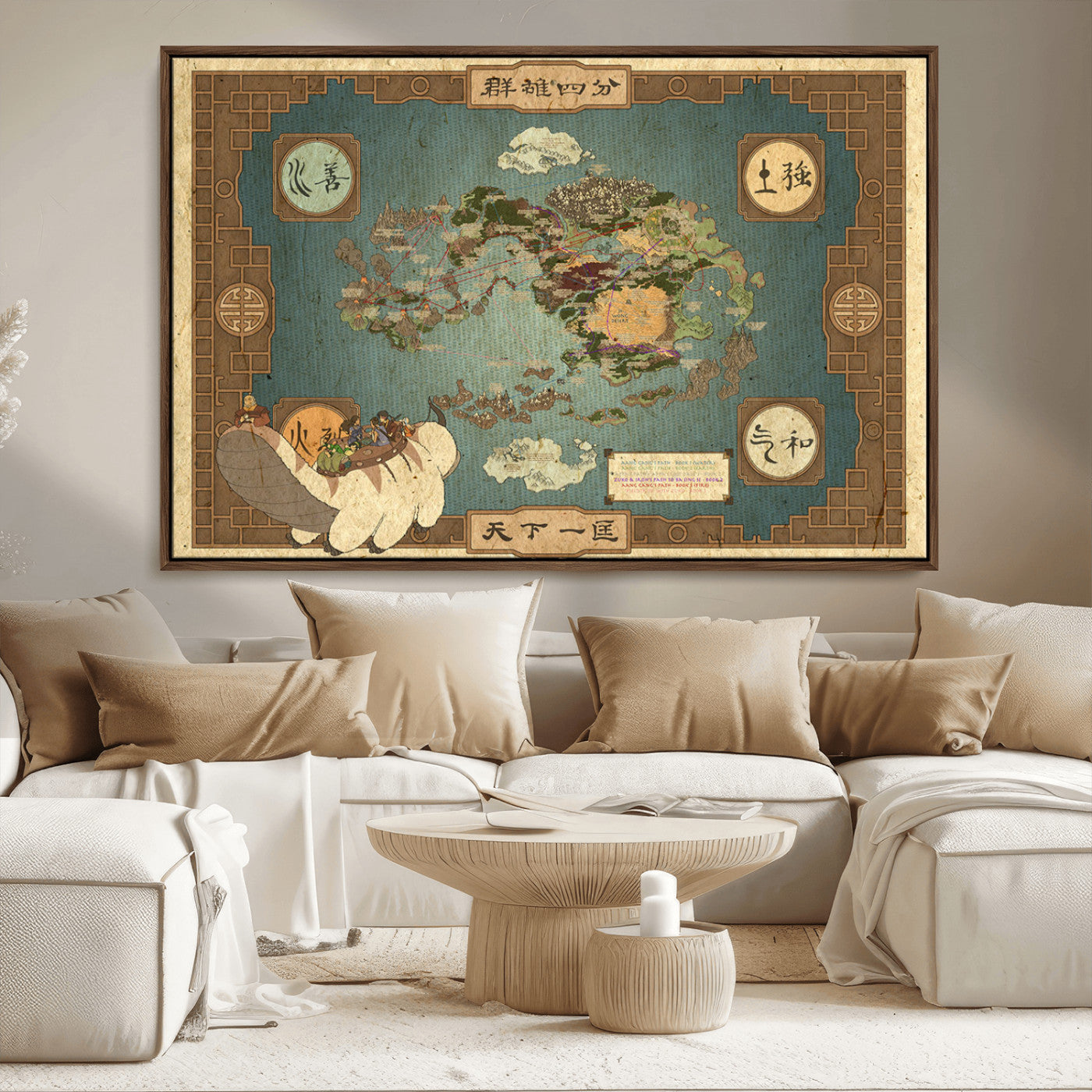 MGV-FC-36X24 - Push Pin World Map Canvas Print – Framed Wall Art for Couples to Track Their Travels – Anniversary