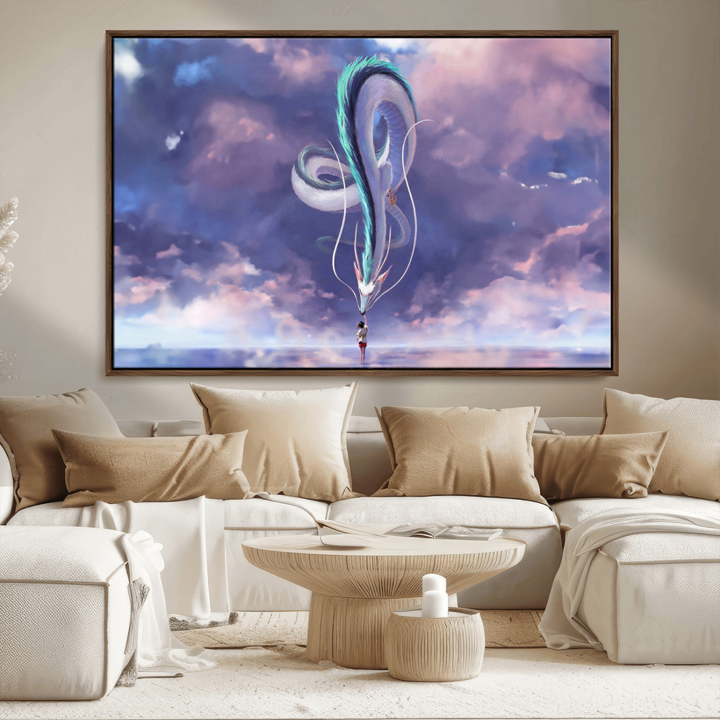 MGV-FC-36X24 - Spirited Away Haku and Chihiro Poster - Anime Lover - Hayao Miyazaki - Studio Ghibli Poster - Anime