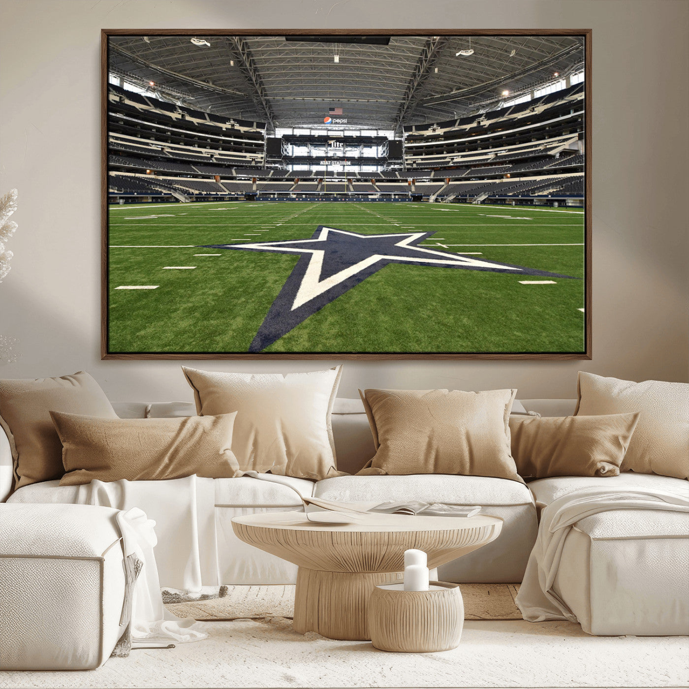 MGV-FC-36X24 - Dallas Cowboys Football Team Print - Arlington AT&T Stadium Wall Art Canvas Print