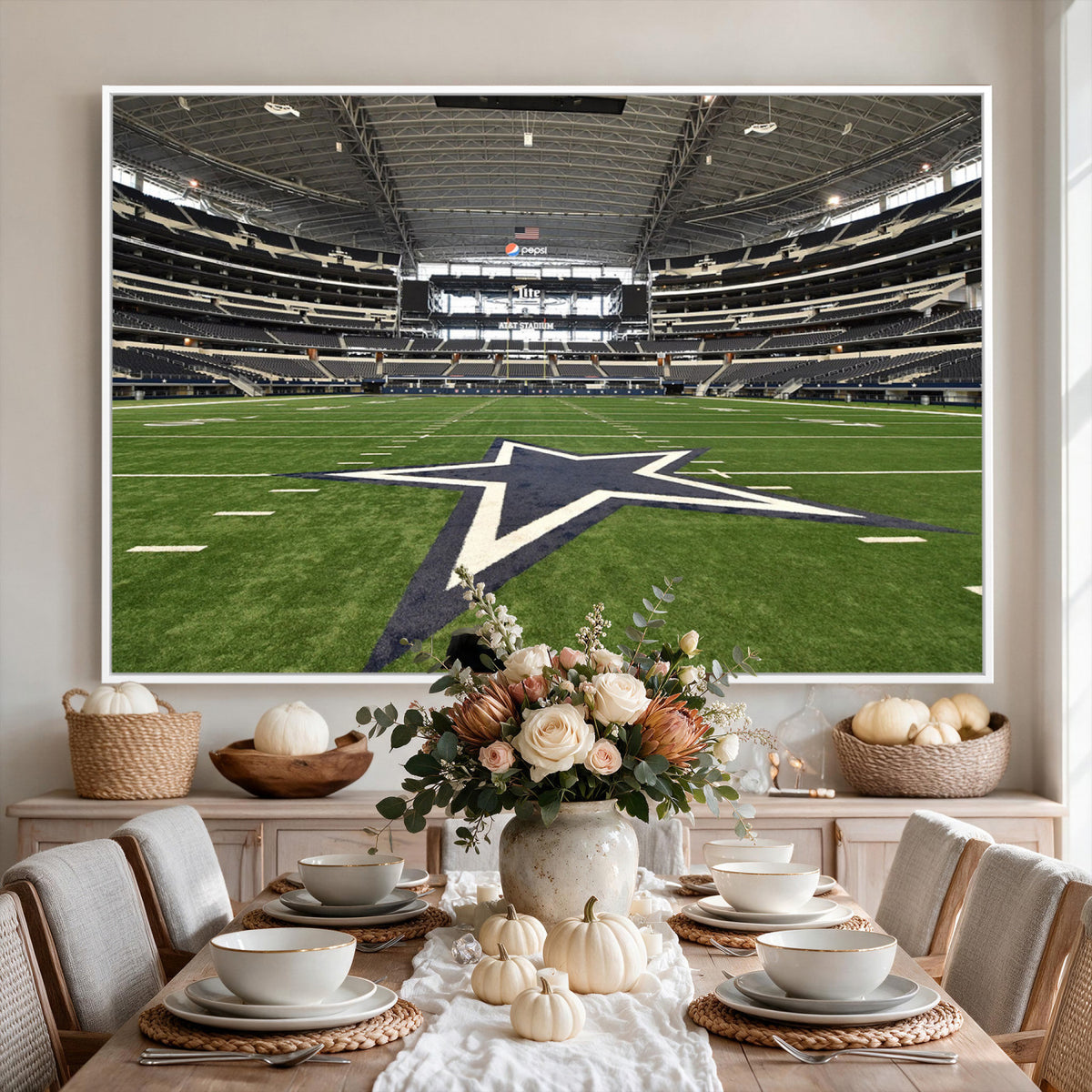 14834-MGV-CV-36X24 - Dallas Cowboys Football Team Print - Arlington AT&T Stadium