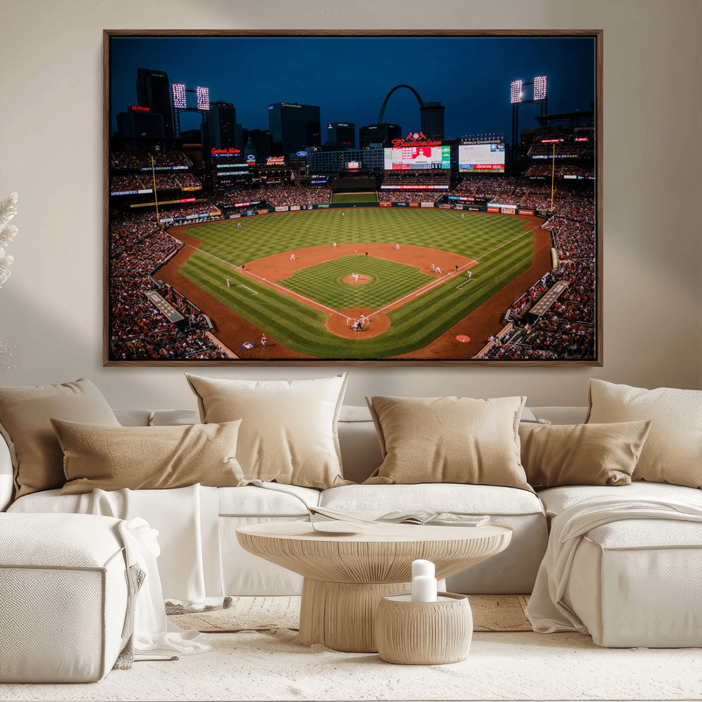 MGV-FC-36X24 - St. Louis Cardinals Baseball Team Print - Busch Stadium Wall Art Canvas Print