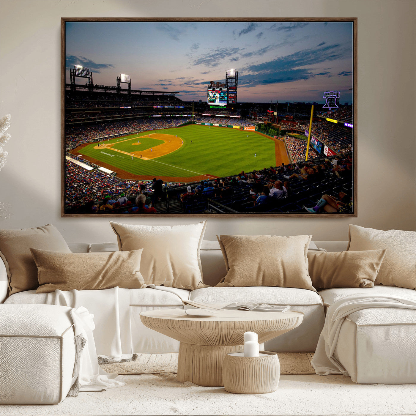 MGV-FC-36X24 - Philadelphia Phillies Baseball Team Print - Citizens Bank Park Stadium Wall Art Canvas Print