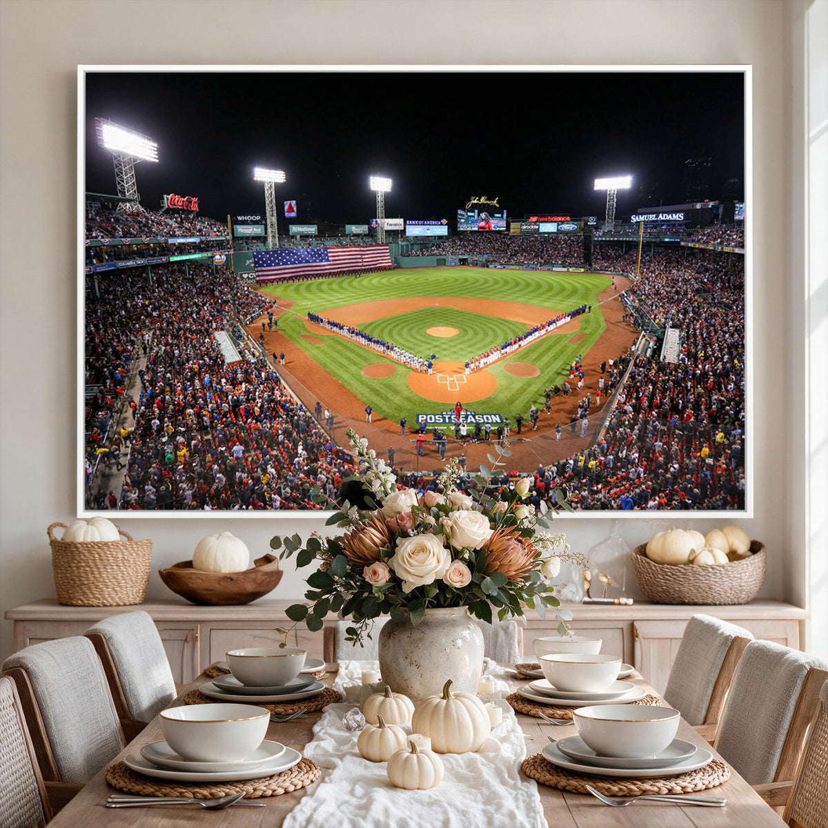 47365-MGV-CV-36X24 - Fenway Park Wall Art Canvas Print | Large Baseball Stadium Canvas for Boston Red Sox Fans