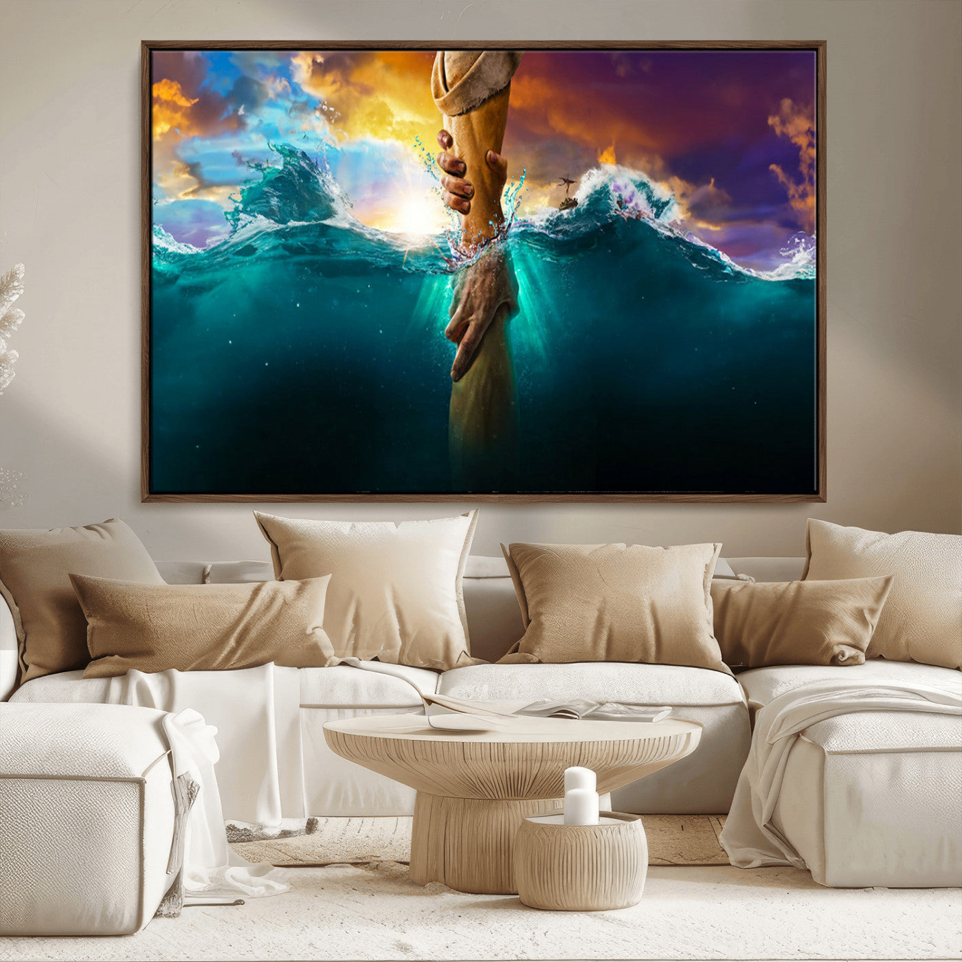 MGV-FC-36X24 - God Hand Wall Art Canvas Print