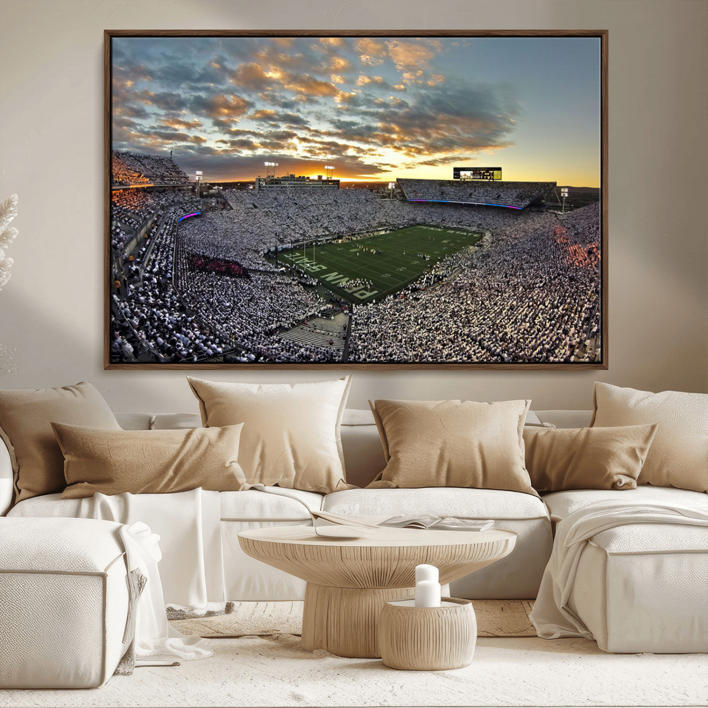MGV-FC-36X24 - Beaver Stadium Wall Art - Penn State Stadium Wall Art | Penn Nittany Lions Football Match for Sport Room Decor
