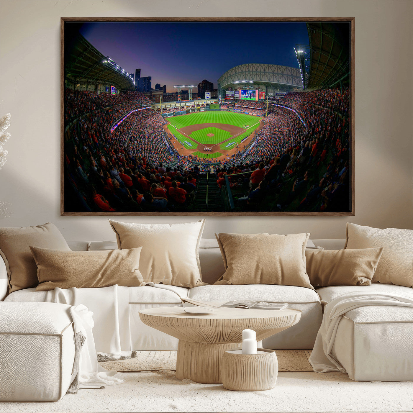 MGV-FC-36X24 - Houston Astros Baseball Team Print - Houston Minute Maid Park Stadium Wall Art Canvas Print
