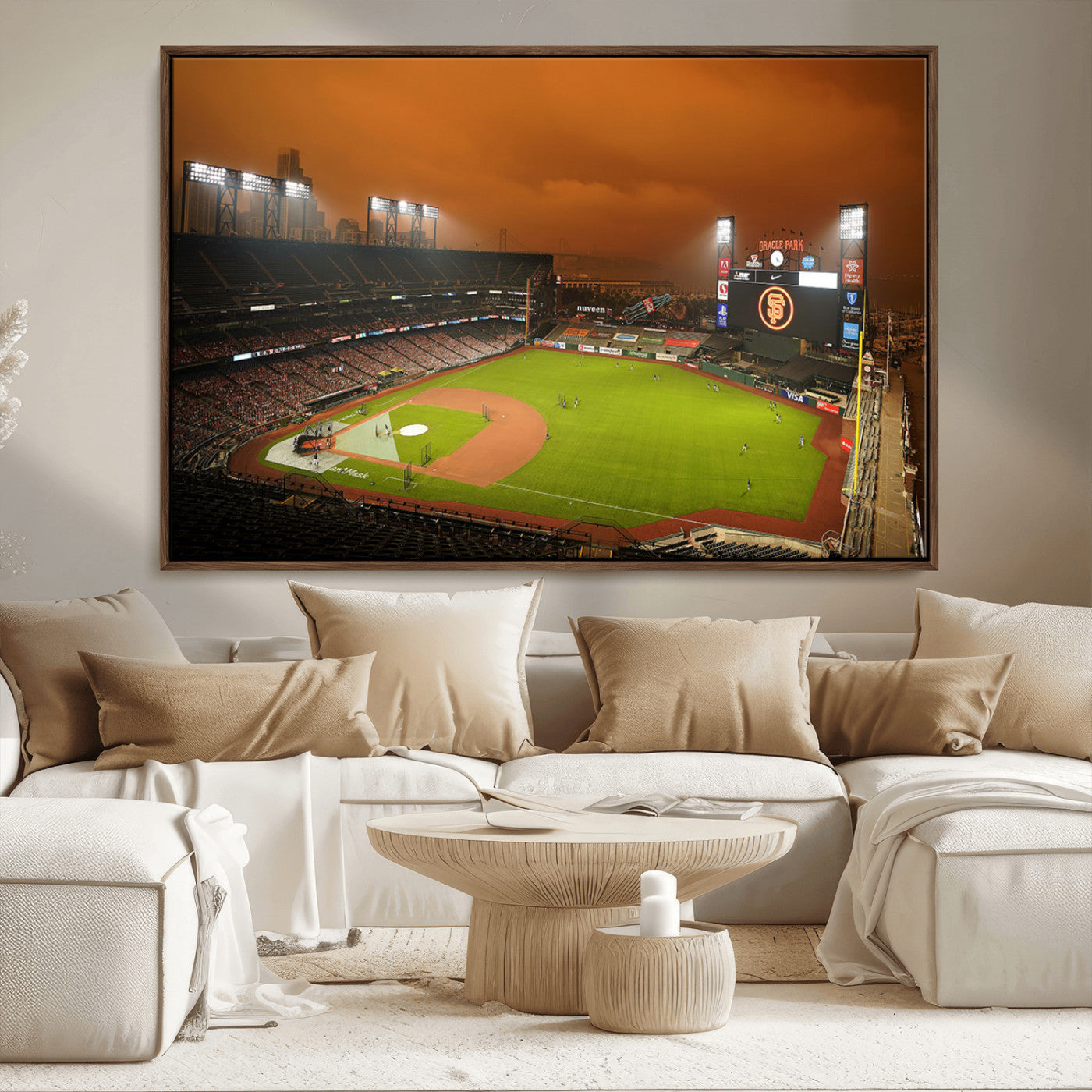 MGV-FC-36X24 - San Francisco Giants Baseball Team Print - Oracle Park Stadium Wall Art Canvas Print