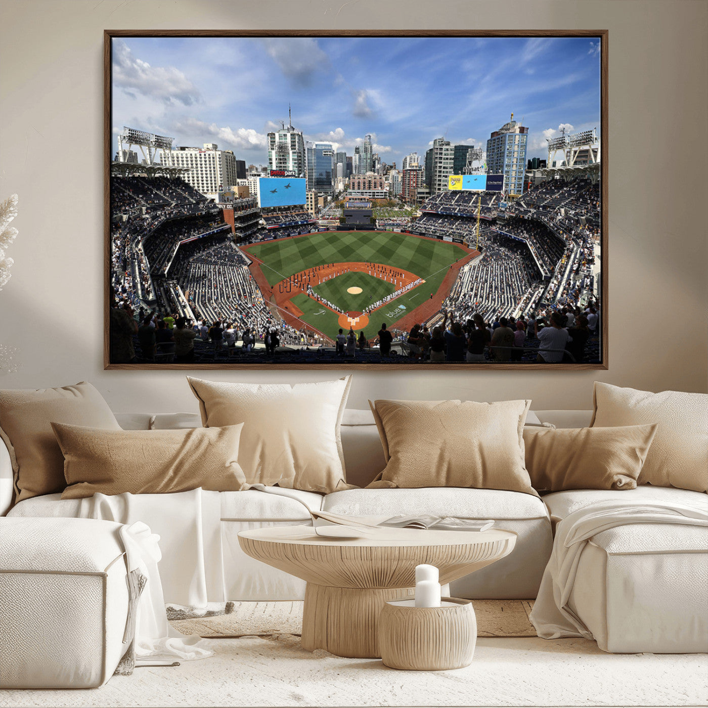 MGV-FC-36X24 - San Diego Padres Baseball Team Print - Petco Park Stadium Wall Art Canvas Print