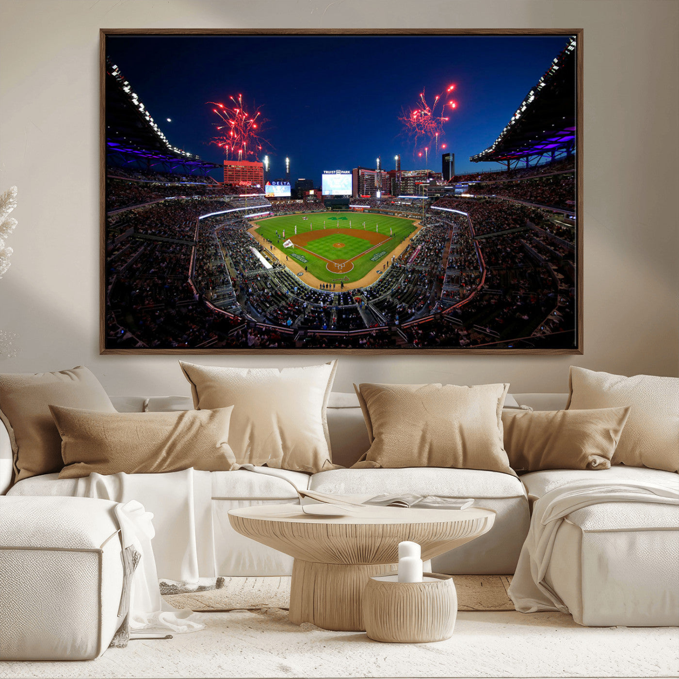 MGV-FC-36X24 - Truist Park Atlanta Braves Baseball Stadium Wall Art Print | Large 3-Panel Canvas Print for Sports