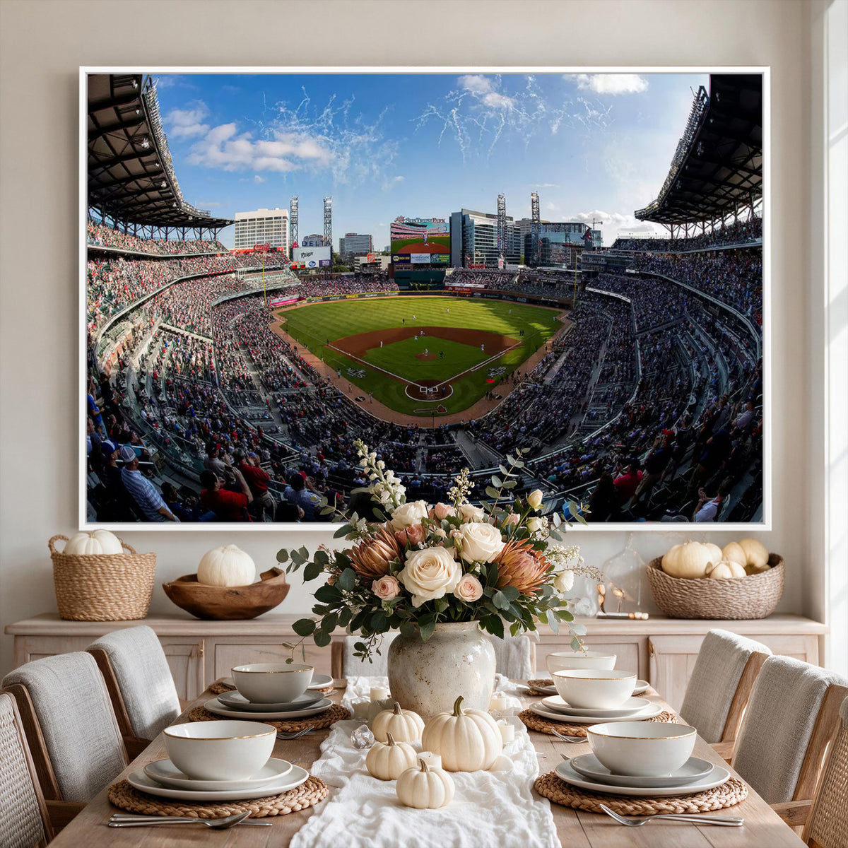 78608-MGV-CV-36X24 - Truist Park Stadium Canvas Wall Art, Atlanta Braves Game Day Decor