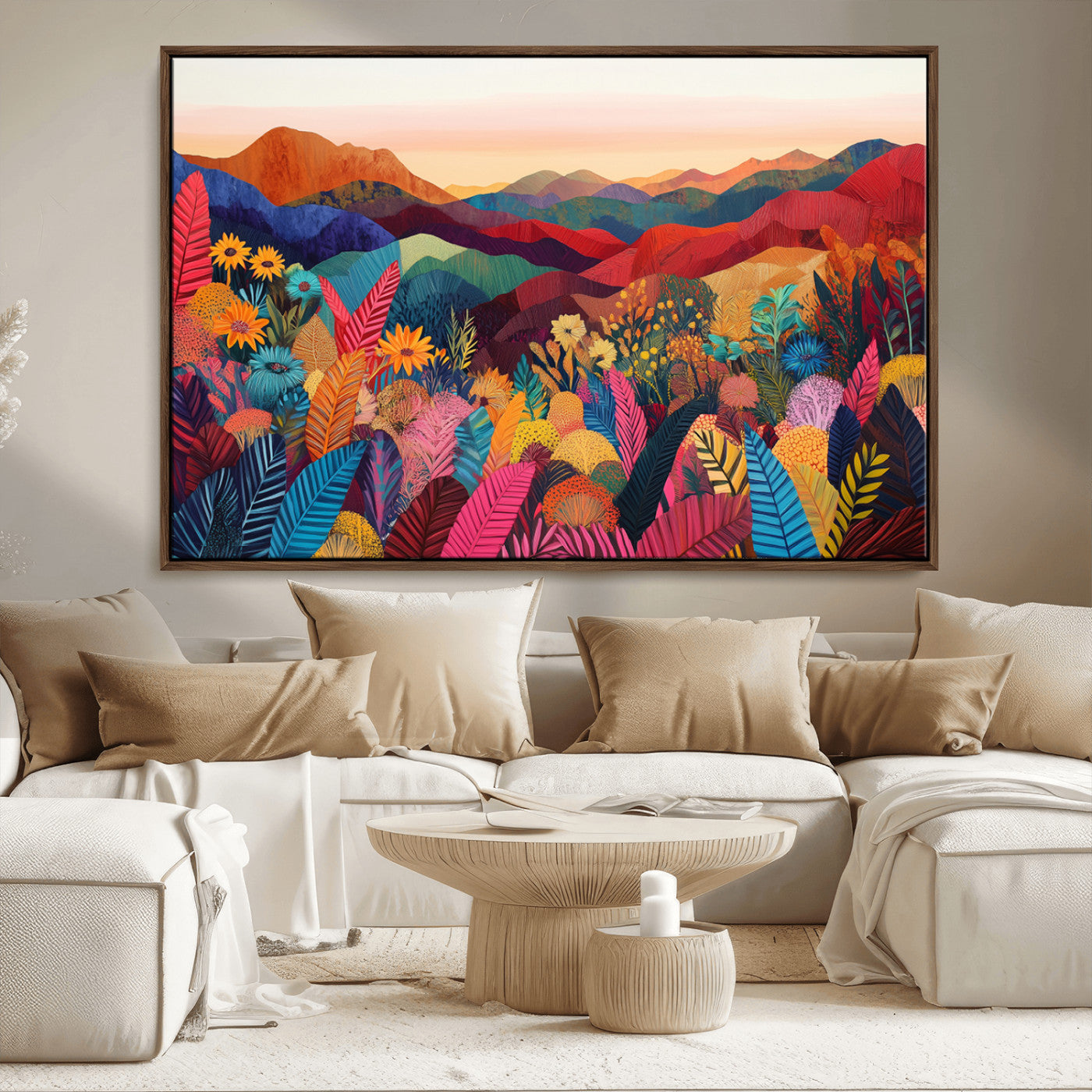 MGV-FC-36X24 - YAYOI KUSAMA Abstract Print - Landscape Canvas Wall Art Print - Vibrant Modern Decor for Living