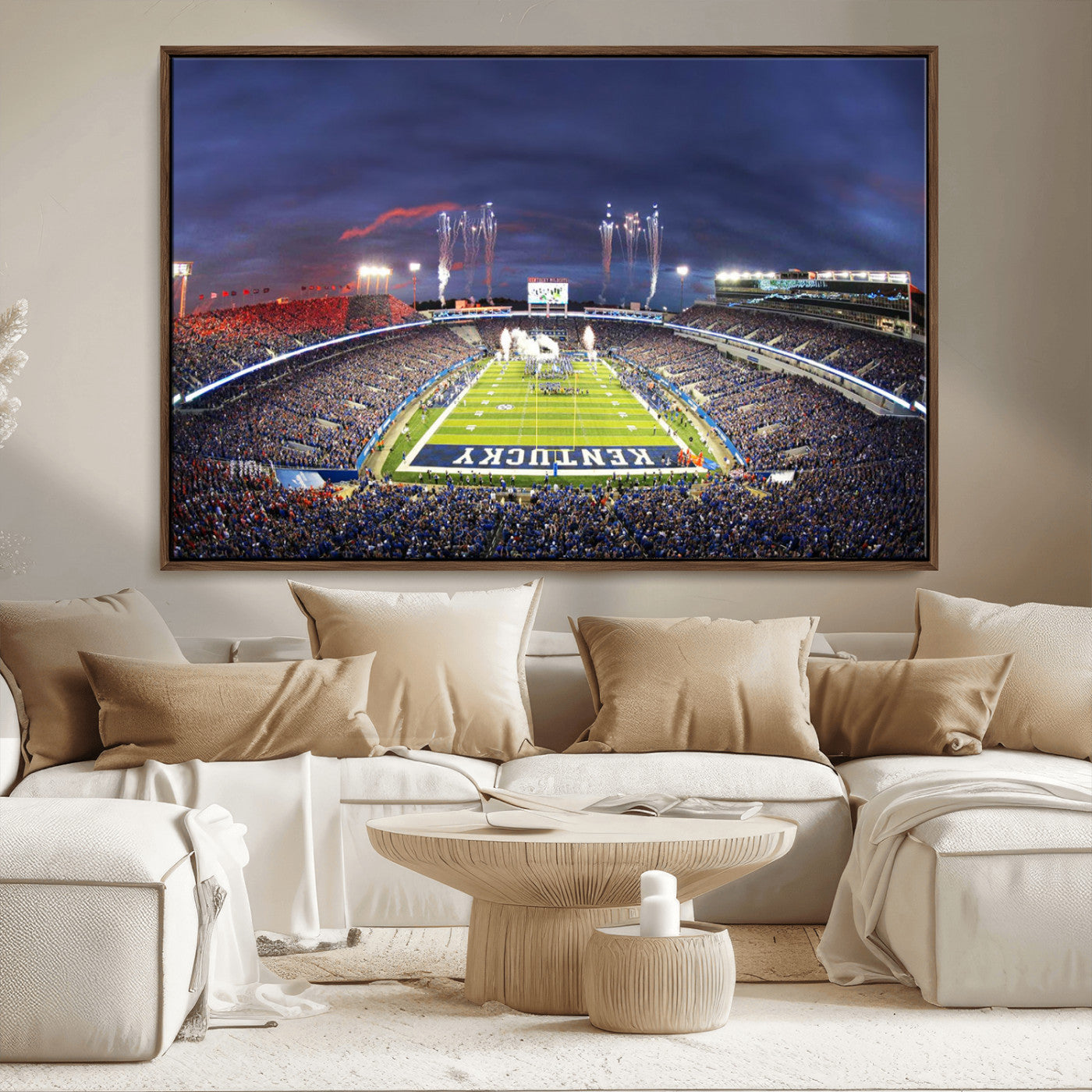 MGV-FC-36X24 - Kroger Field Canvas Wall Art - Kentucky Stadium Wall Art Print - Sunset Football Stadium Wall Decor