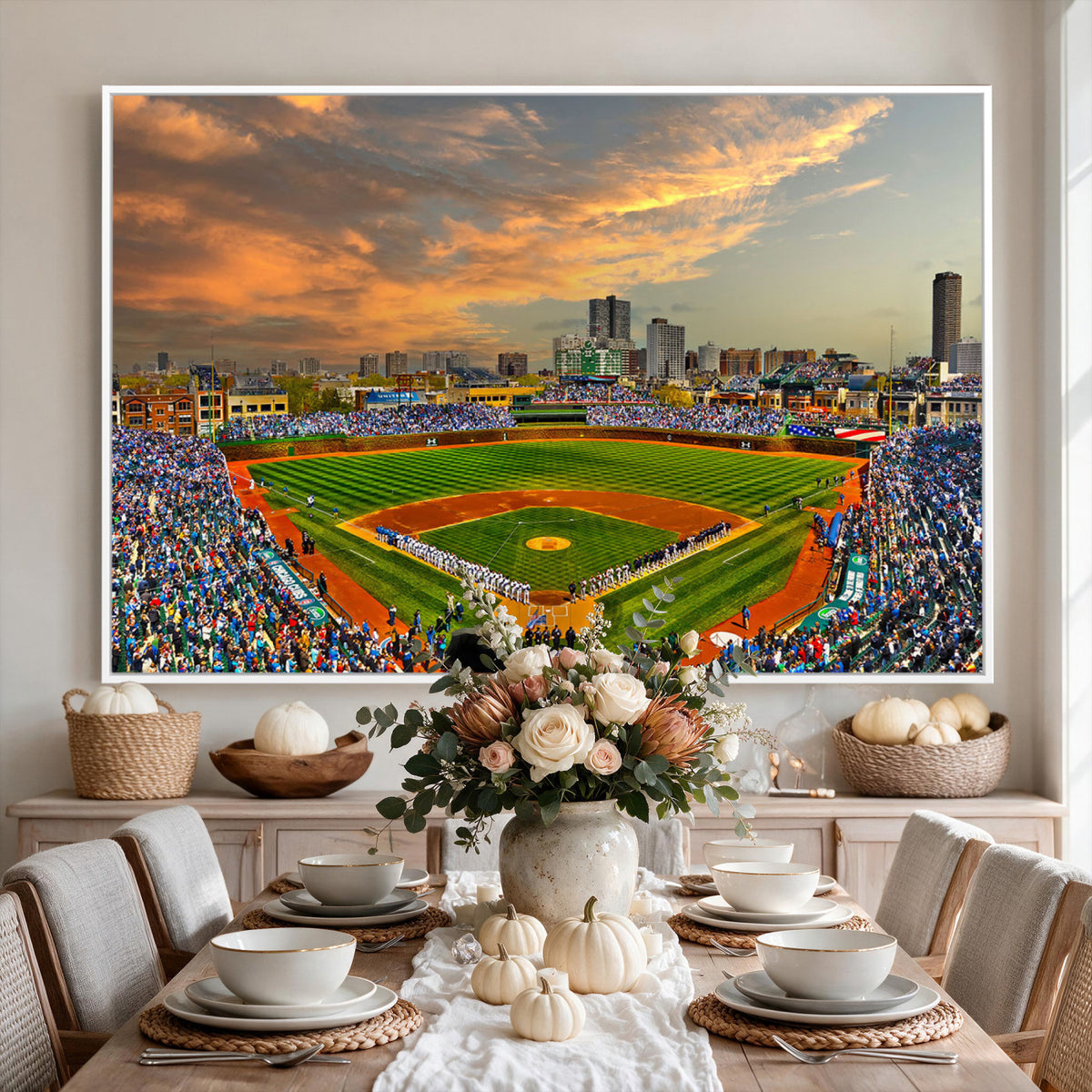 45635-MGV-CV-36X24 - Chicago Wrigley Field Wall Art Canvas Print