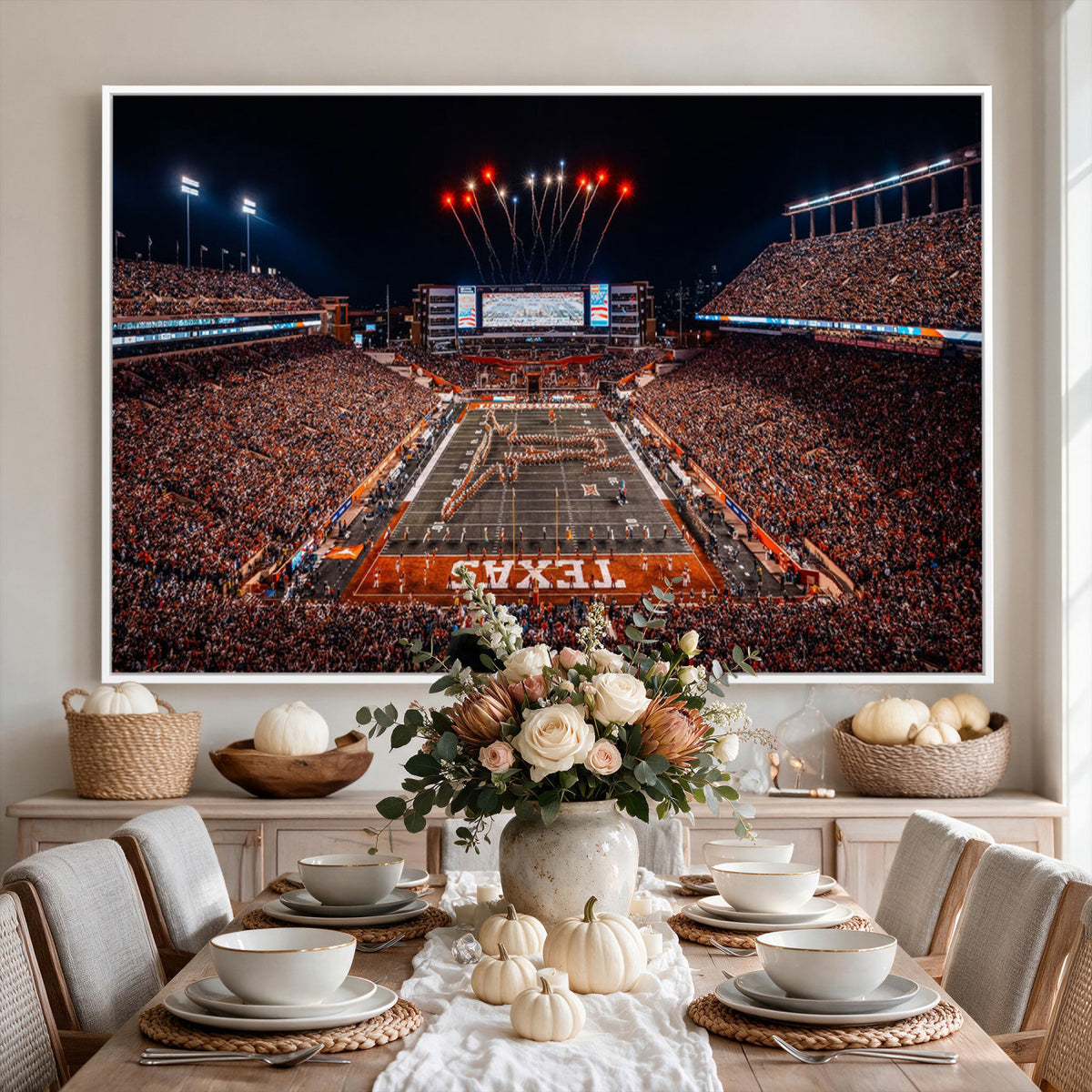 58778-PAN-FL-20X10 - Darrell K Royal Memorial Stadium | Texas Longhorns | Print Decor Wall Art Design for Home & Office Decoration