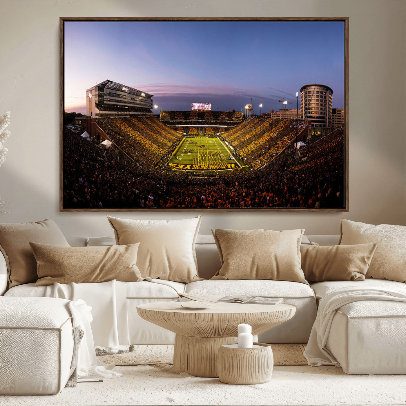 MGV-FC-36X24 - Iowa Hawkeyes Kinnick Stadium Wall Art Canvas Print, Framed Iowa Hawkeyes Kinnick Stadium Canvas