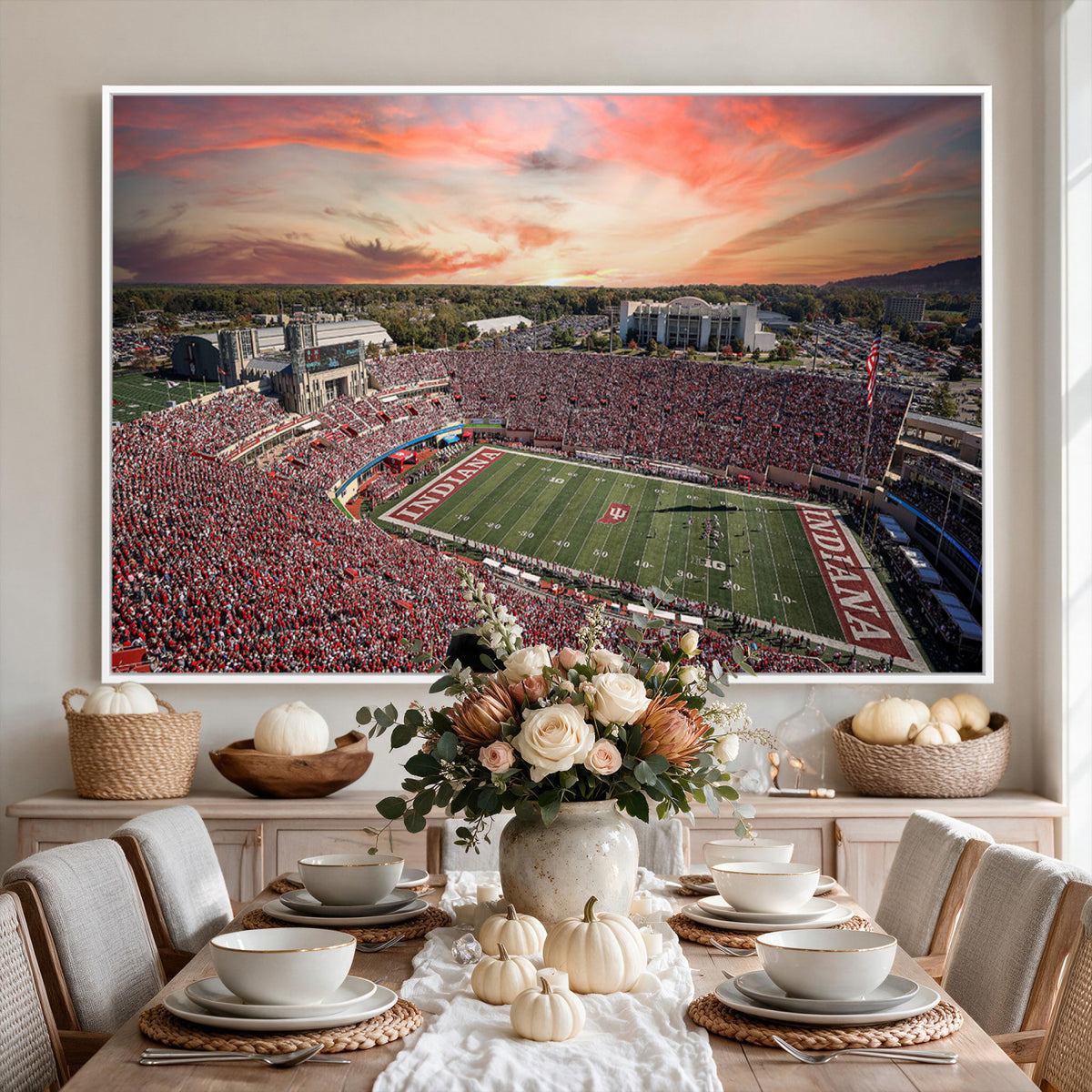 51135-MGV-CV-36X24 - Indiana Memorial Stadium Wall Art Canvas Print