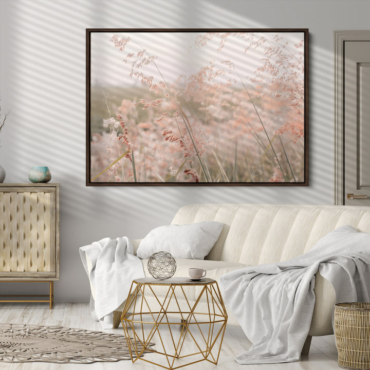 Pastel Grasses Wall Art Canvas Print