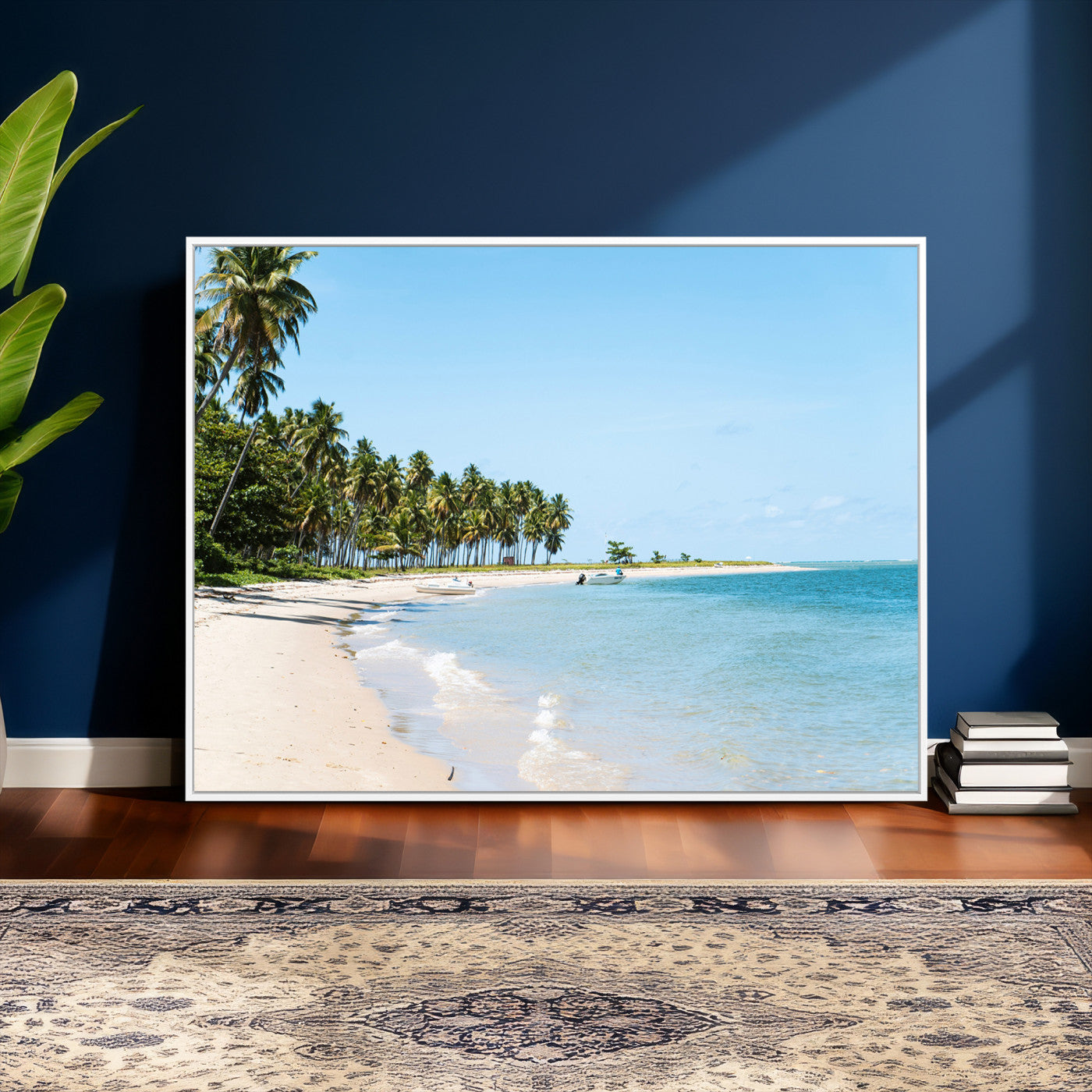 37858872-MGV-CV-36X24 - Palm Tree Paradise Coastal Wall Art – Beach Scene and Ocean Breeze Canvas Print Tranquil Tropical Shore Decor for Living Room, Bedroom or Office