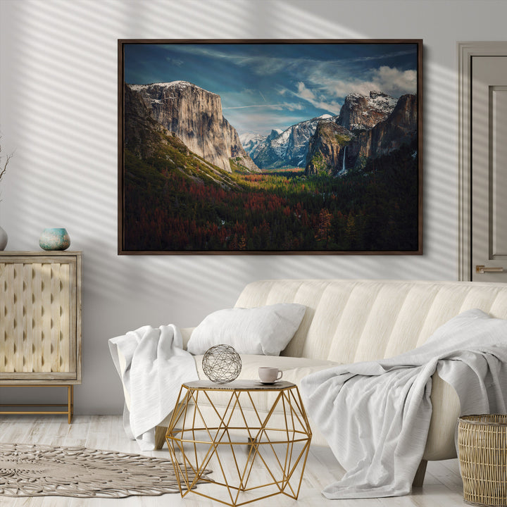 Yosemite National Park Canvas Print, Mountain Landscape Print, Framed El Capitan Art Print, Large Scenic Nature Printing