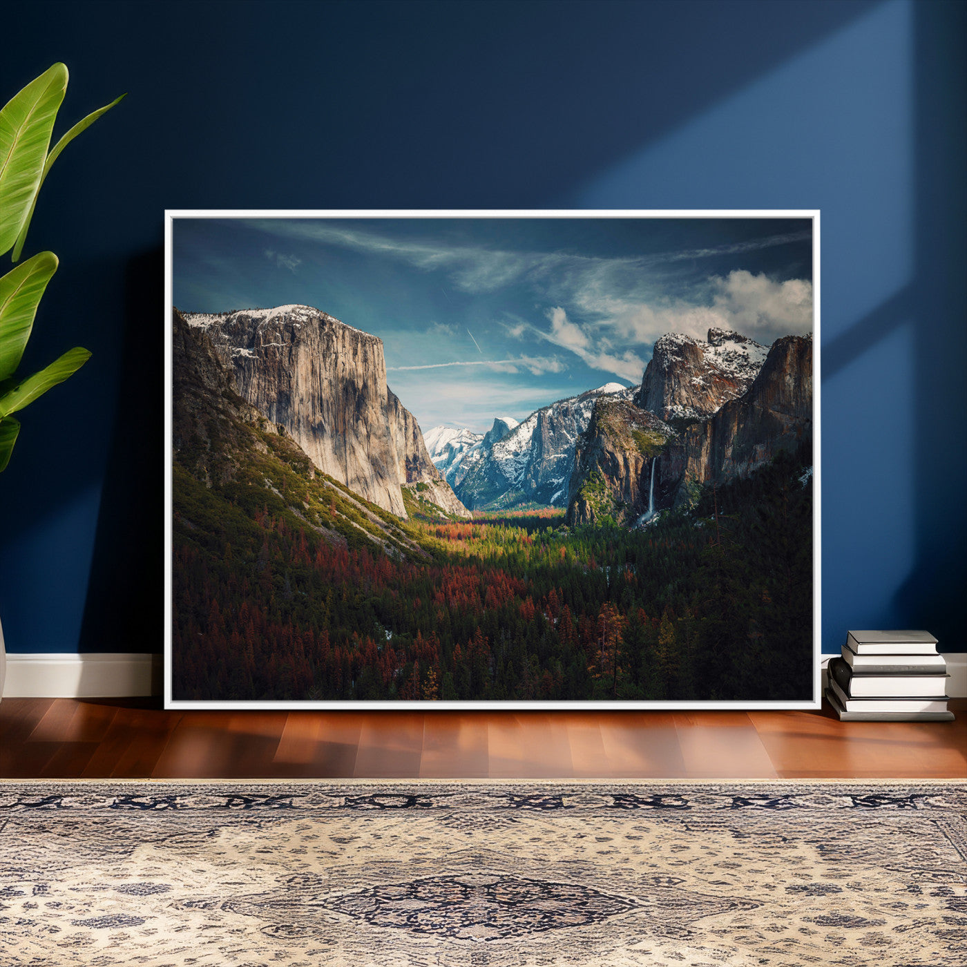15244033-MGV-CV-36X24 - Yosemite National Park Wall Art – Framed Mountain Landscape El Capitan Canvas Print Scenic Decor for Home, Office Decor