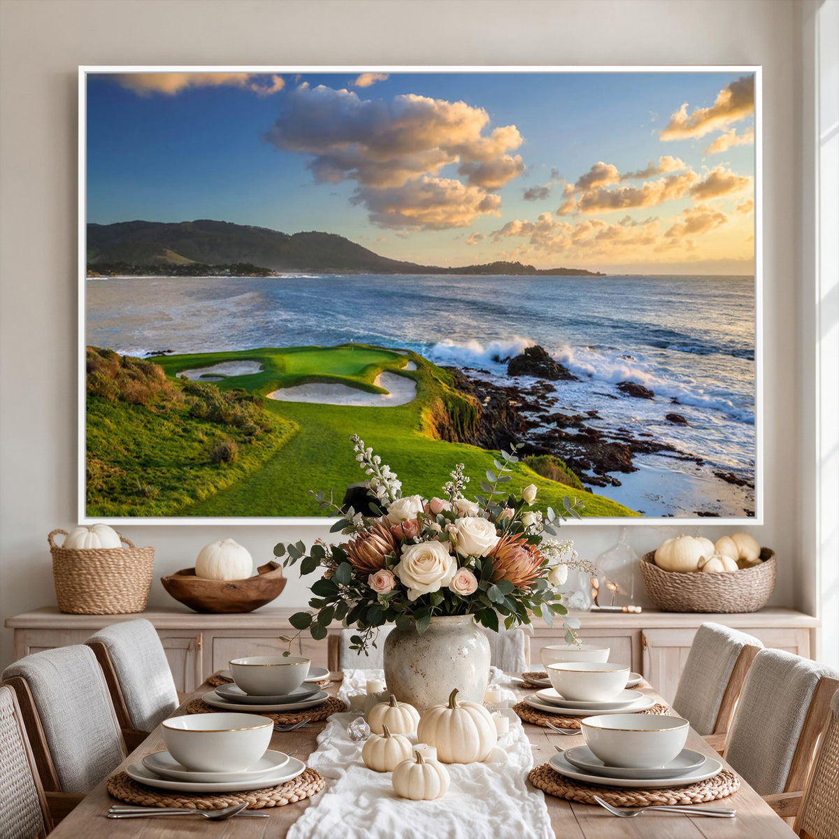 50107048-MGV-CV-36X24 - Pebble Beach Golf Links Wall Art Canvas Print