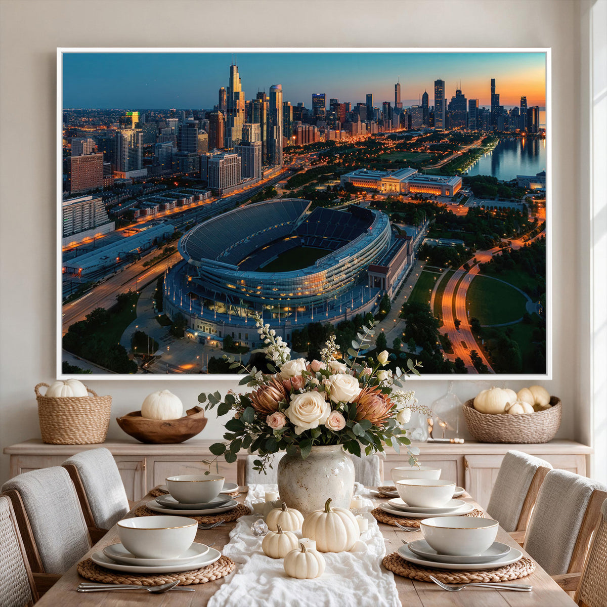 36690345-MGV-CV-36X24 - Chicago Bears Soldiers Field Wall Art Canvas Print