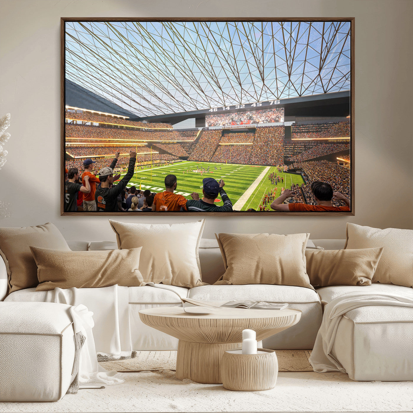 MGV-FC-36X24 - Cleveland Browns Stadium Wall Art - NFL Football Canvas Print
