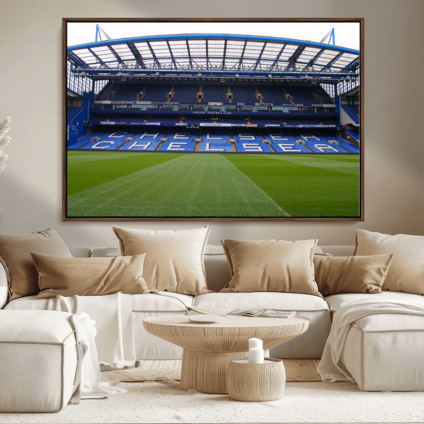 38616413CHELSA-MGV-CV-36X24-Stamford Bridge Chelsea Football Stadium Canvas Wall Art Print – Immersive Stadium Experience for Soccer Fans – Ready to Hang