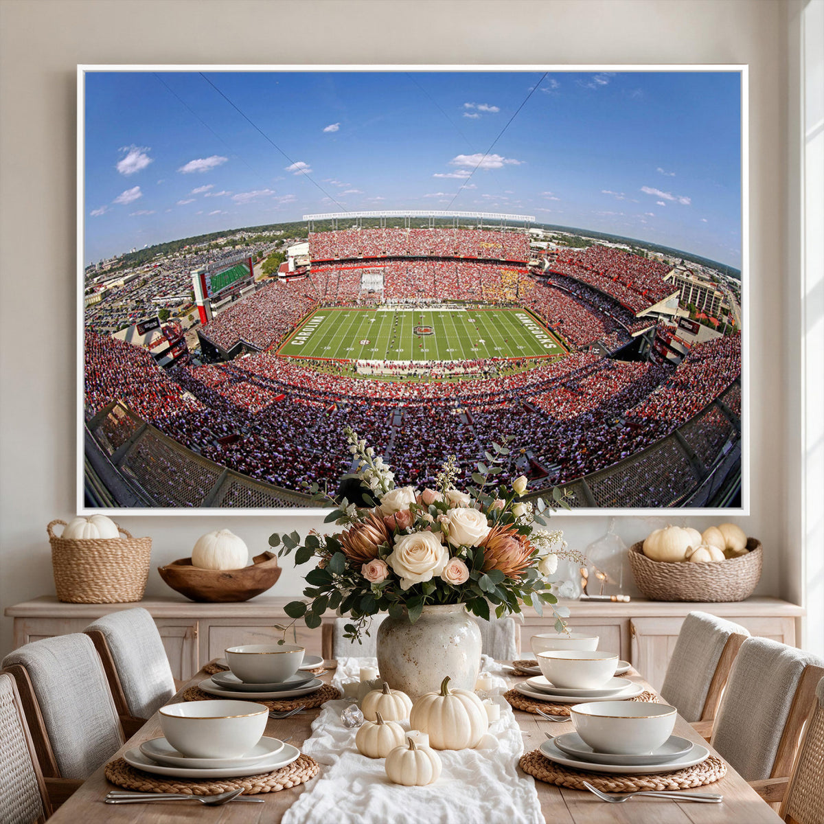 29492070-MGV-CV-36X24 - William Brice Stadium Wall Art Canvas Print, Stadium Crowd on Football Game Day