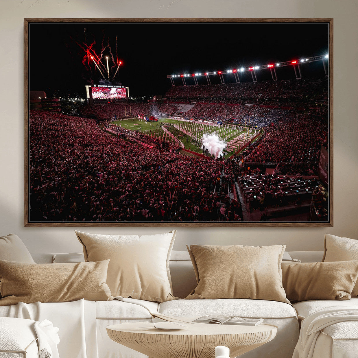 60690191-MGV-FC-36X24 - William Brice Stadium Wall Art Print – Baseball Game Room Artwork Print for Basement Dorm, Home, Office