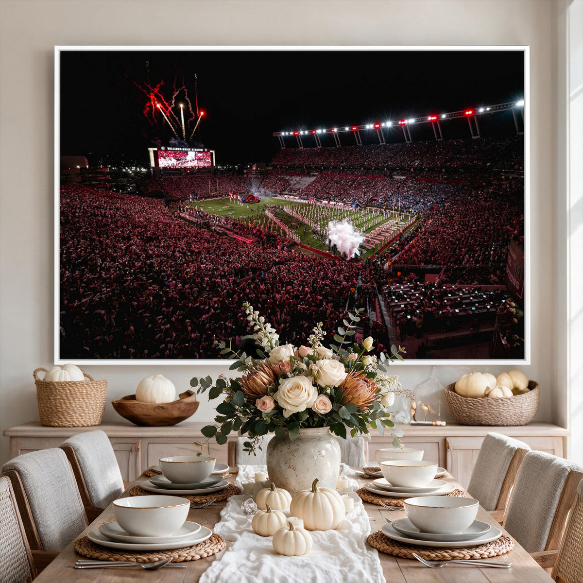 60690191-MGV-CV-36X24 - William Brice Stadium Wall Art Print, Baseball Game Room