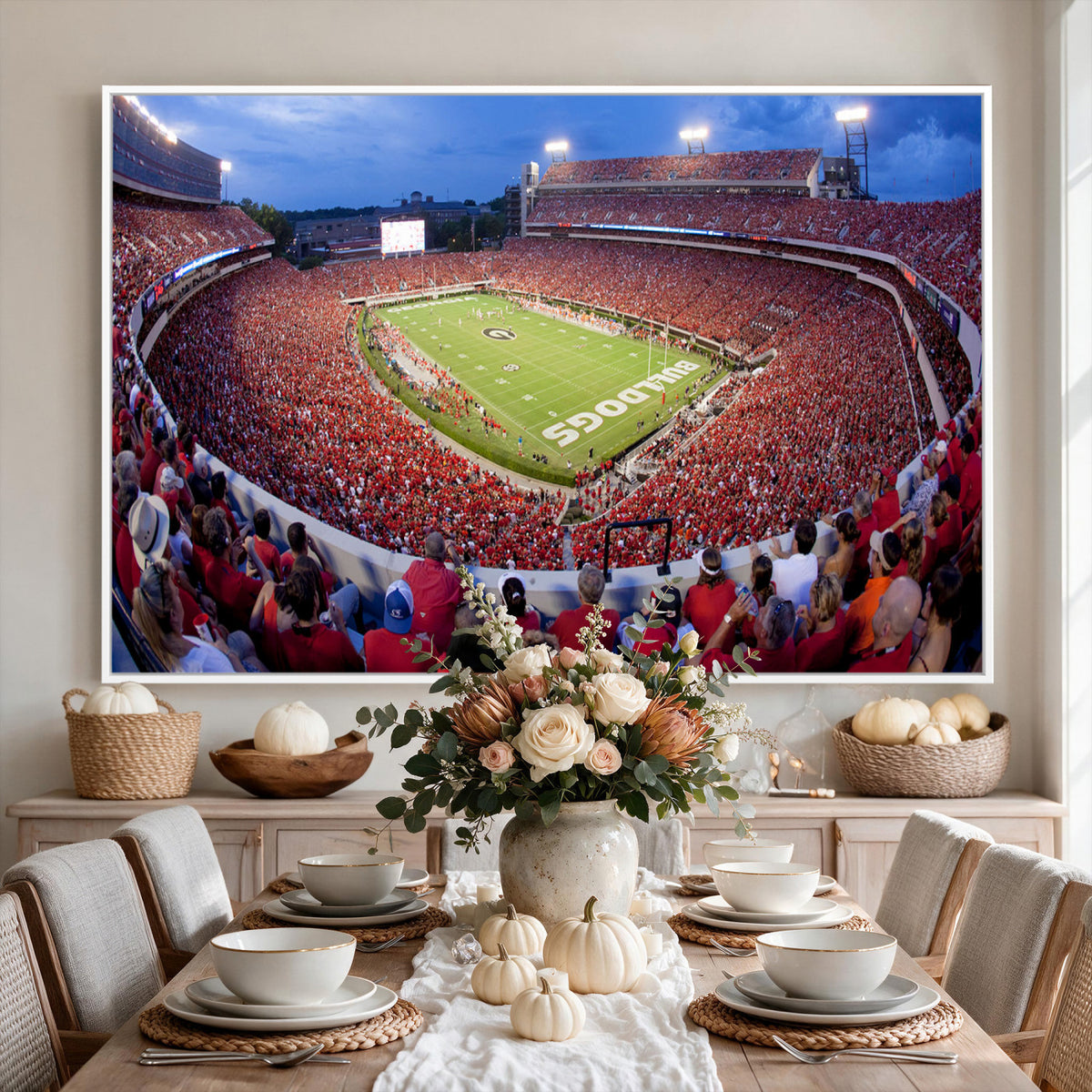 10244378-MGV-CV-36X24 - Dooley Stadium Wall Art, Sports Arena Canvas Print, Dooley Field, Home Bar Wall Decor