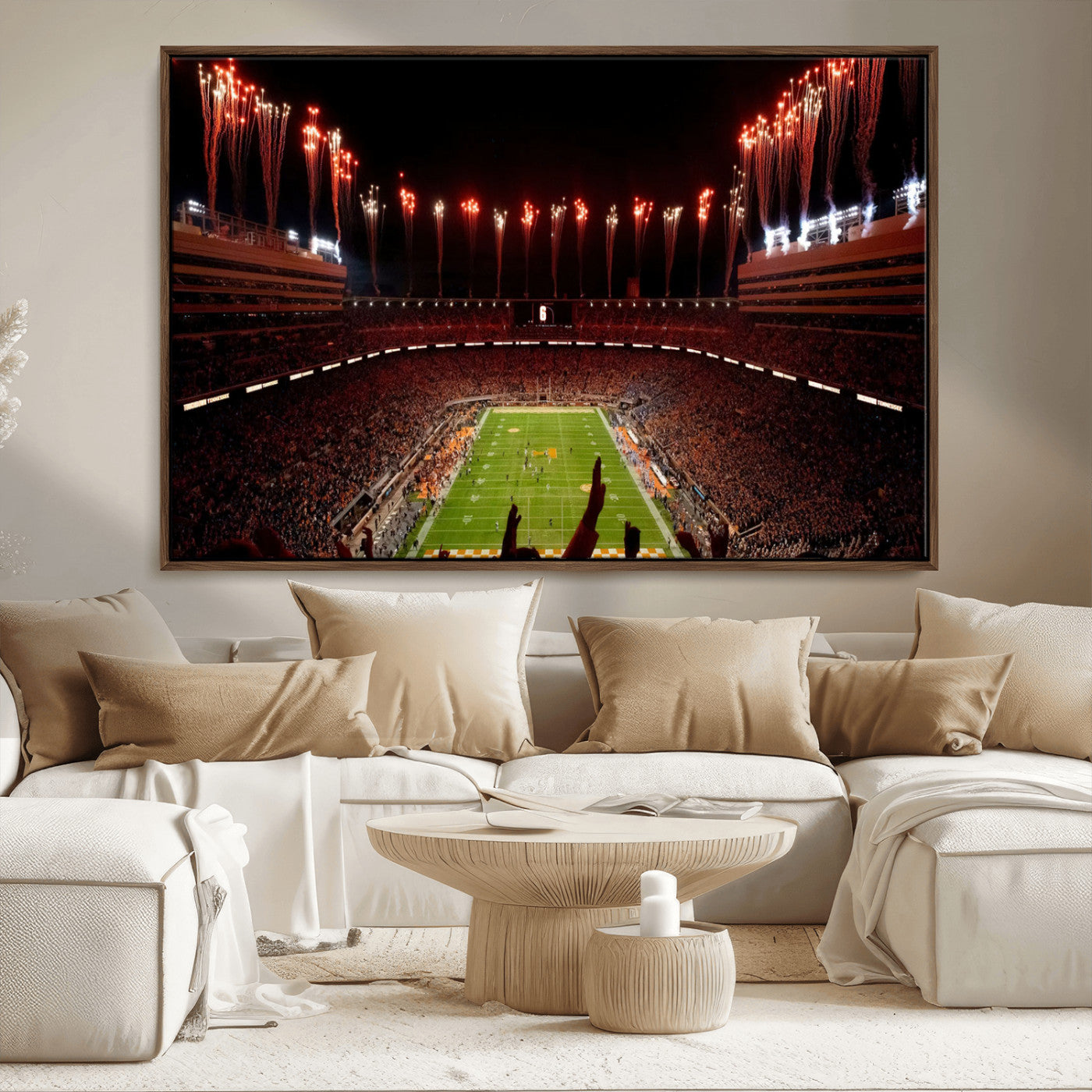 73358115-MGV-CV-36X24-Tennessee Neyland Stadium Wall Art Print, Sports Arena Canvas Wall Art, Panoramic Stadium Canvas Print, Modern Athletic Field Art Printing