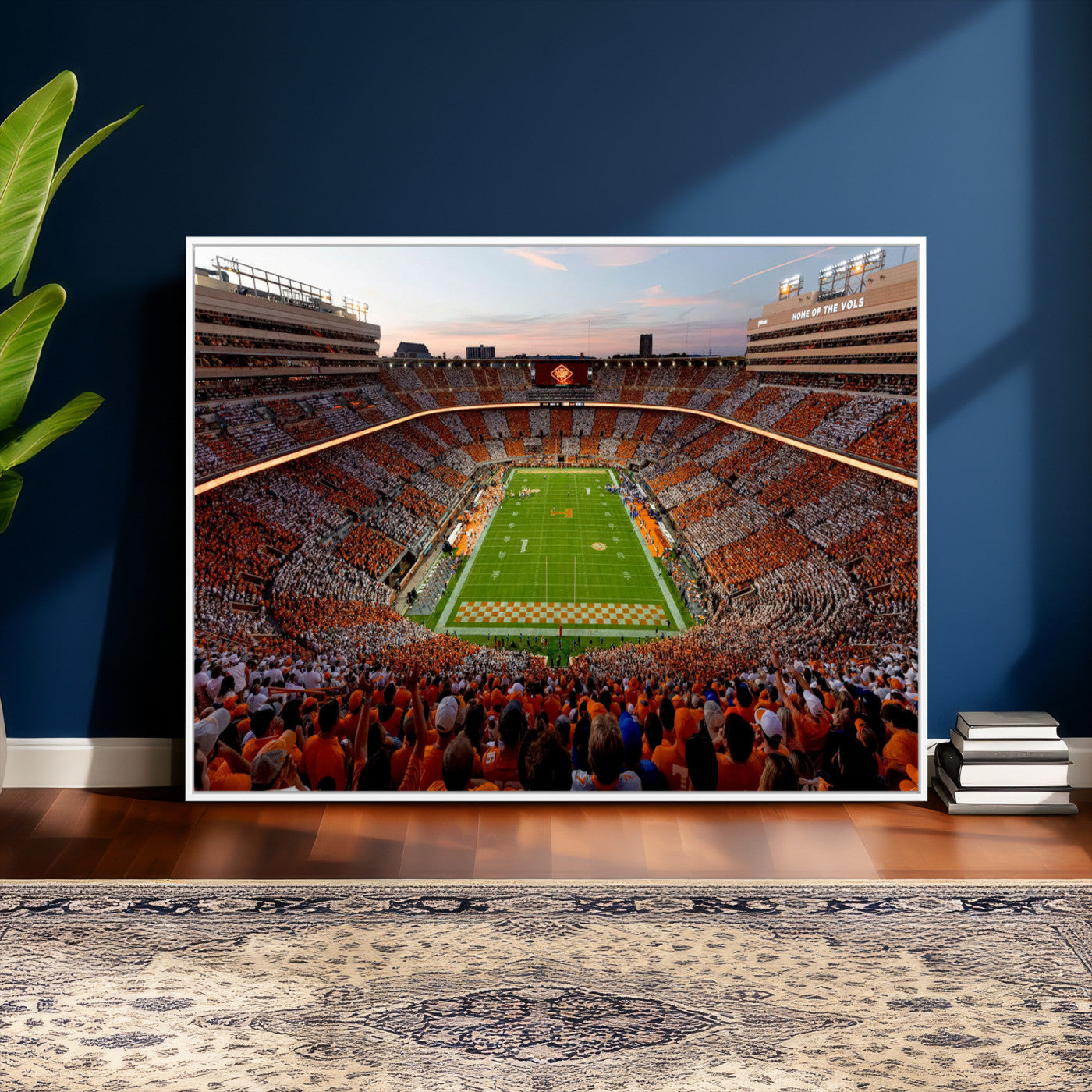 37160229-MGV-CV-36X24 - Tennessee Neyland Stadium Wall Art, Sports Arena Canvas Print, Panoramic Stadium Canvas Artwork for Home, Office