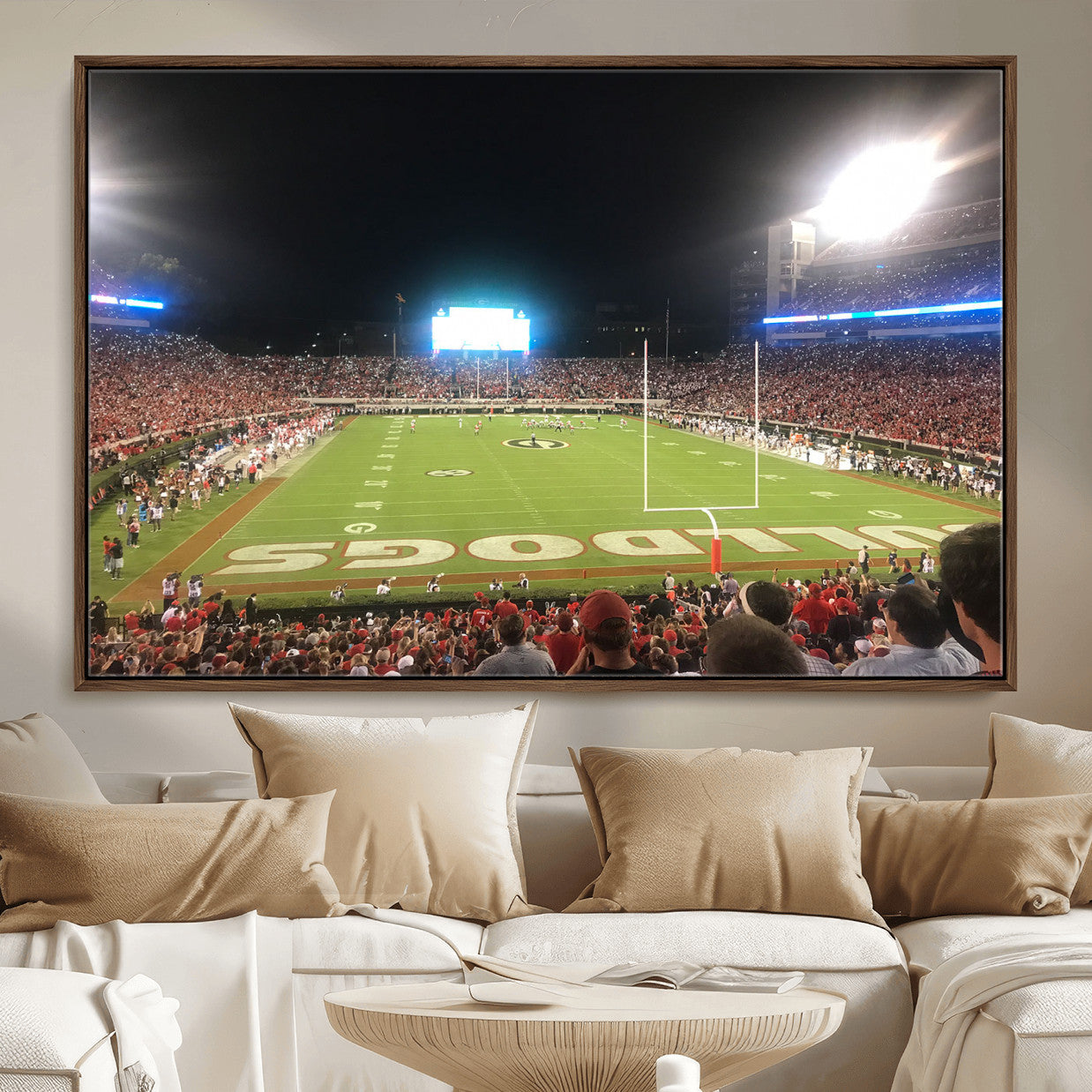 16230786-MGV-FC-36X24 - Dooley Stadium Wall Art, Sports Arena Panoramic Canvas Print, Modern Stadium Landscape Artwork for Home, Office