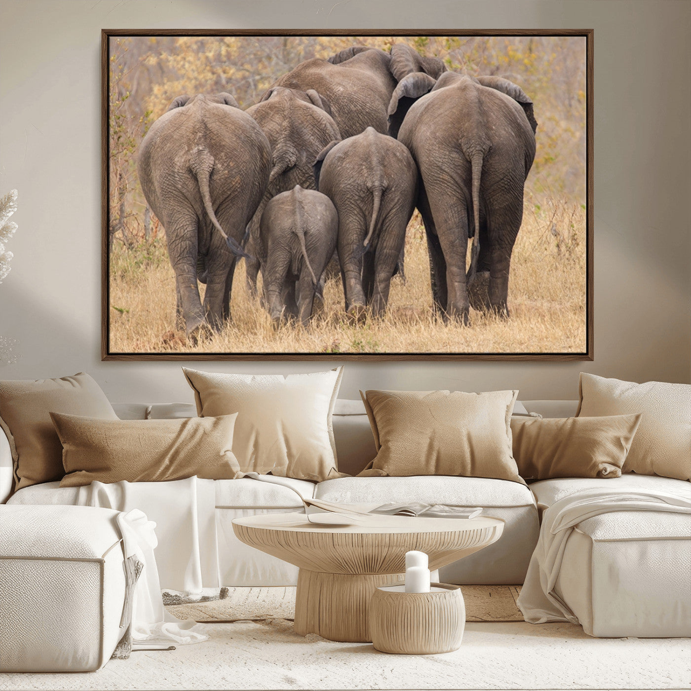 MGV-FC-36X24 - Wild Elephant Wall Art Canvas Print