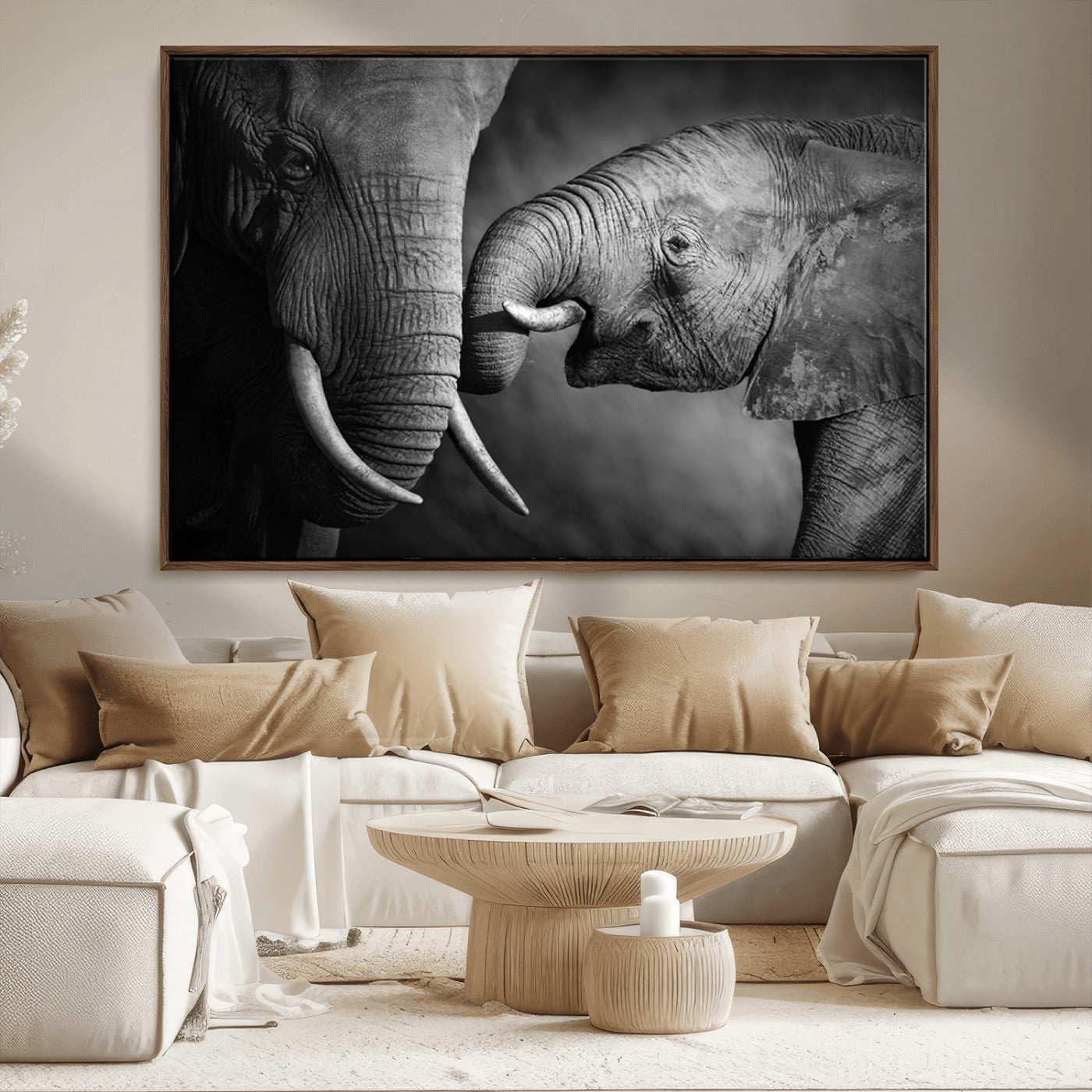 MGV-FC-36X24 - Wild Elephant Wall Art Canvas Print