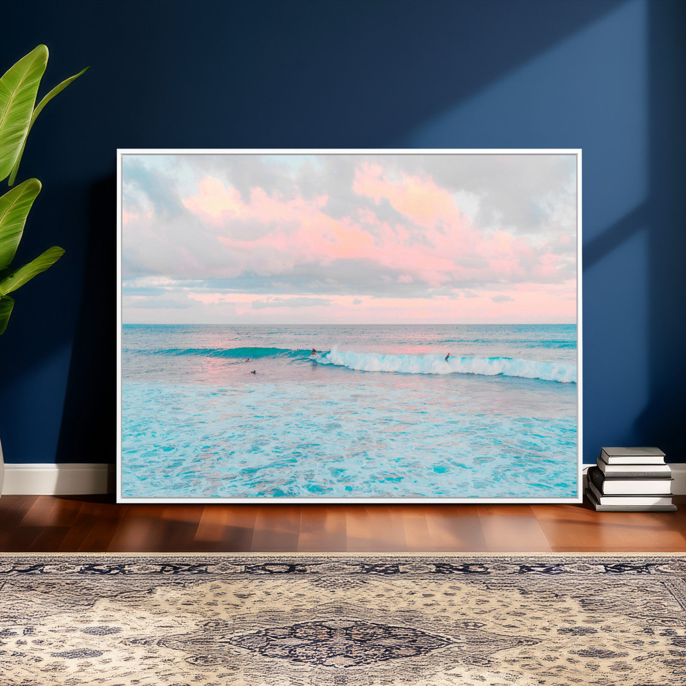 73216461-MGV-CV-36X24 - Ocean Wave Wall Art Canvas Print, Pastel Surf Seascape Photography, Coastal Beach Wall Decor