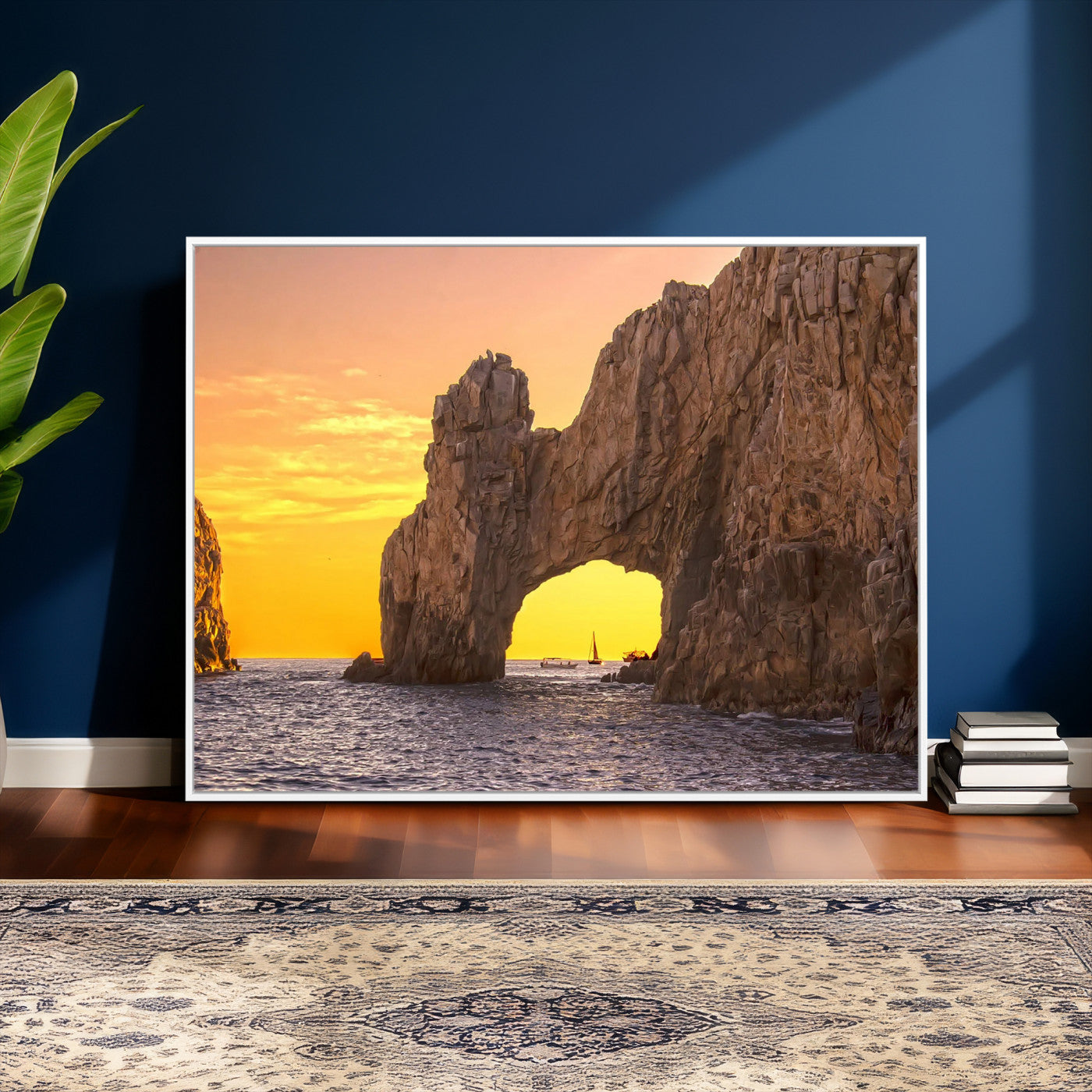 66414515-MGV-CV-36X24 - El Arco Cabo San Lucas Ocean Arch Wall Art Canvas Print, Baja California Rock Arch Seascape Canvas Print, Mexico Coastal Landmark Scenic Art Printing