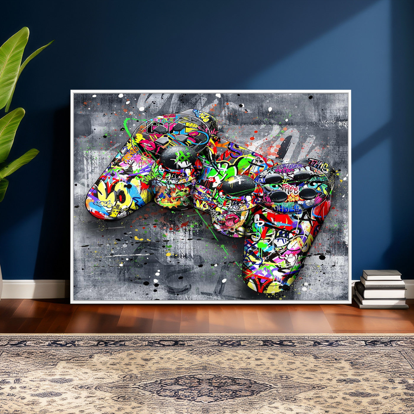 42929610-MGV-CV-36X24 - Graffiti Canvas Wall-Art For Bedroom - Gaming Wall Art For Teen Boys - Abstract Painting Pop Art Modern Home Wall Decor Ready to Hang