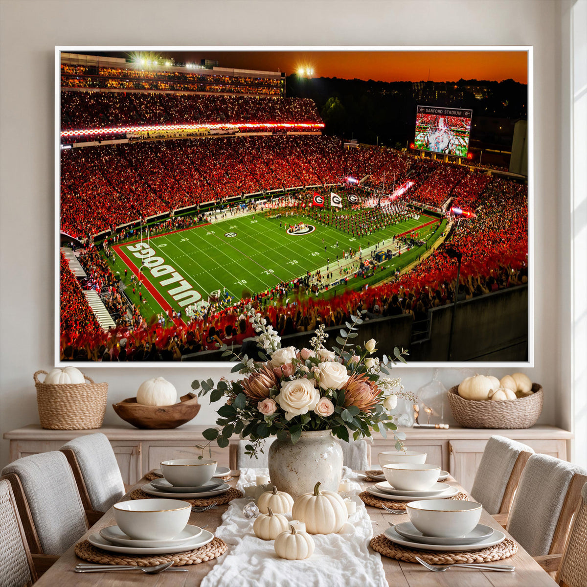 48894104-MGV-CV-36X24 - Georgia Bulldogs Stadium Wall Art Canvas Print, Sanford Stadium