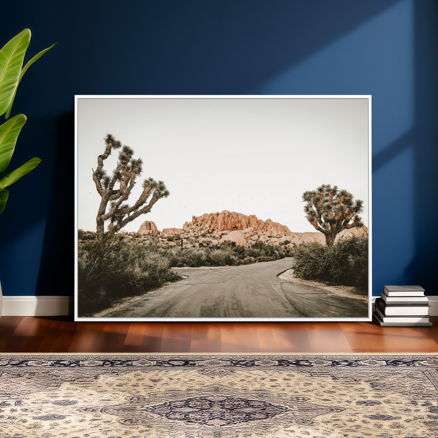 97248544-MGV-CV-36X24 - Joshua Tree Desert Wall Art Canvas Print, Minimal Southwestern Landscape Nature Wall Decor for Modern and Boho Interiors
