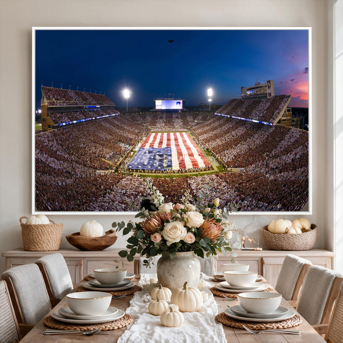 12979182-MGV-CV-36X24 - Oklahoma Sooners Memorial Stadium Wall Art Canvas Print