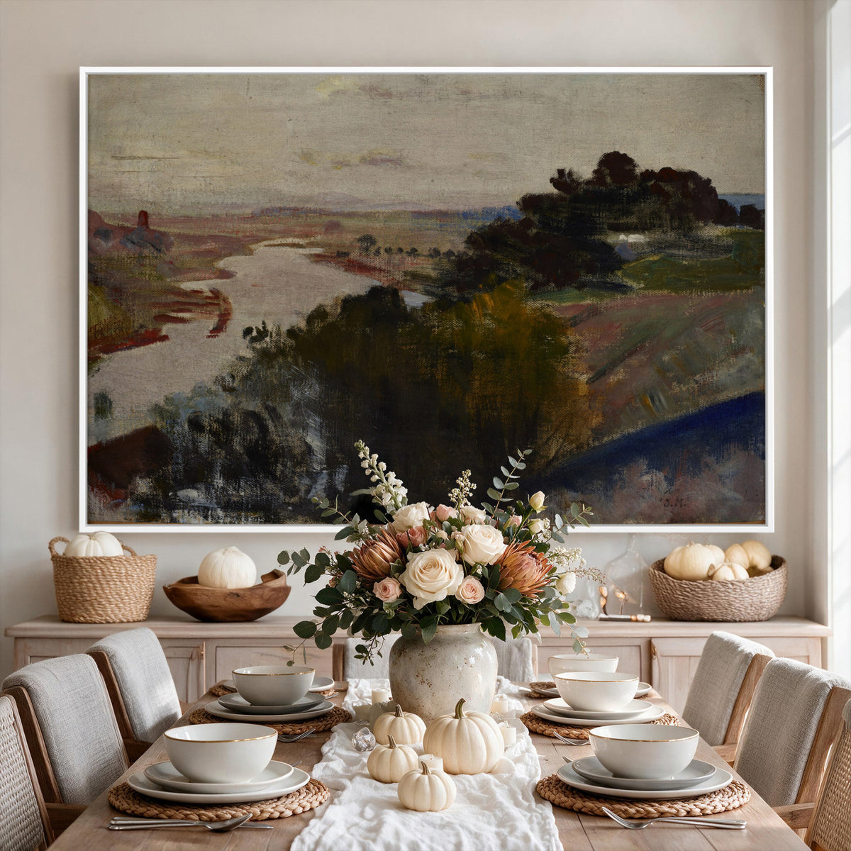 55507874-_Poster-30x20 - Jacek Malczewski Landscape at the Vistula Wall Art Canvas Print