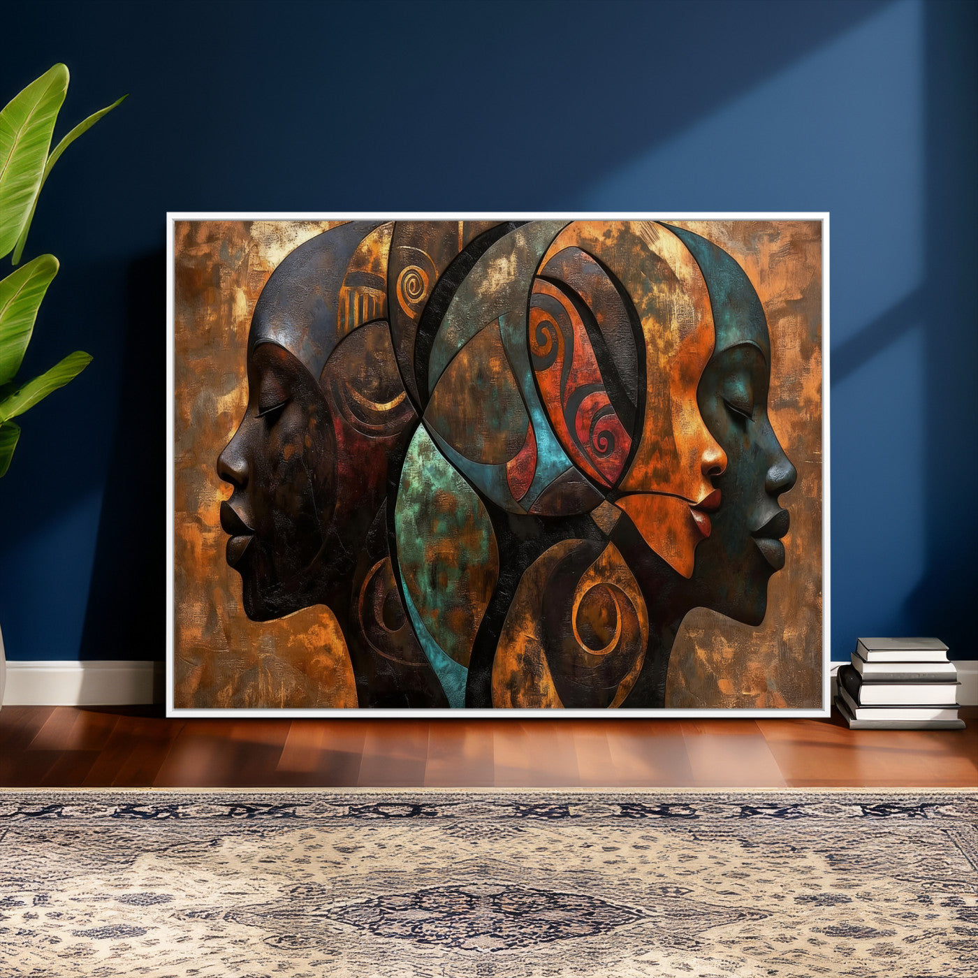81517886-MGV-CV-36X24 - Abstract Afro American Women Wall Art Canvas Print