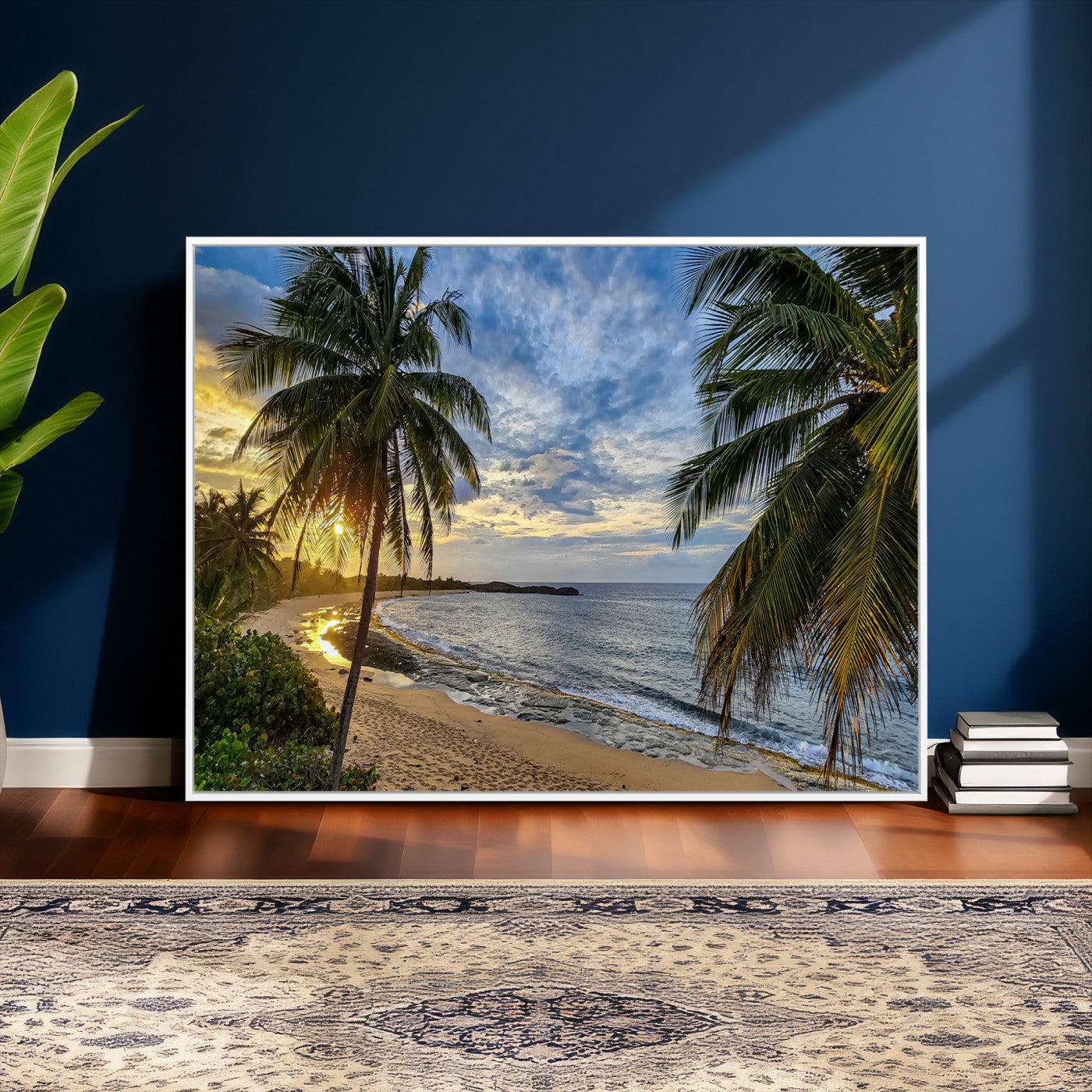 83399063-MGV-CV-36X24 - Puerto Rico Beach Paradise Wall Art – Tropical Coastal Print