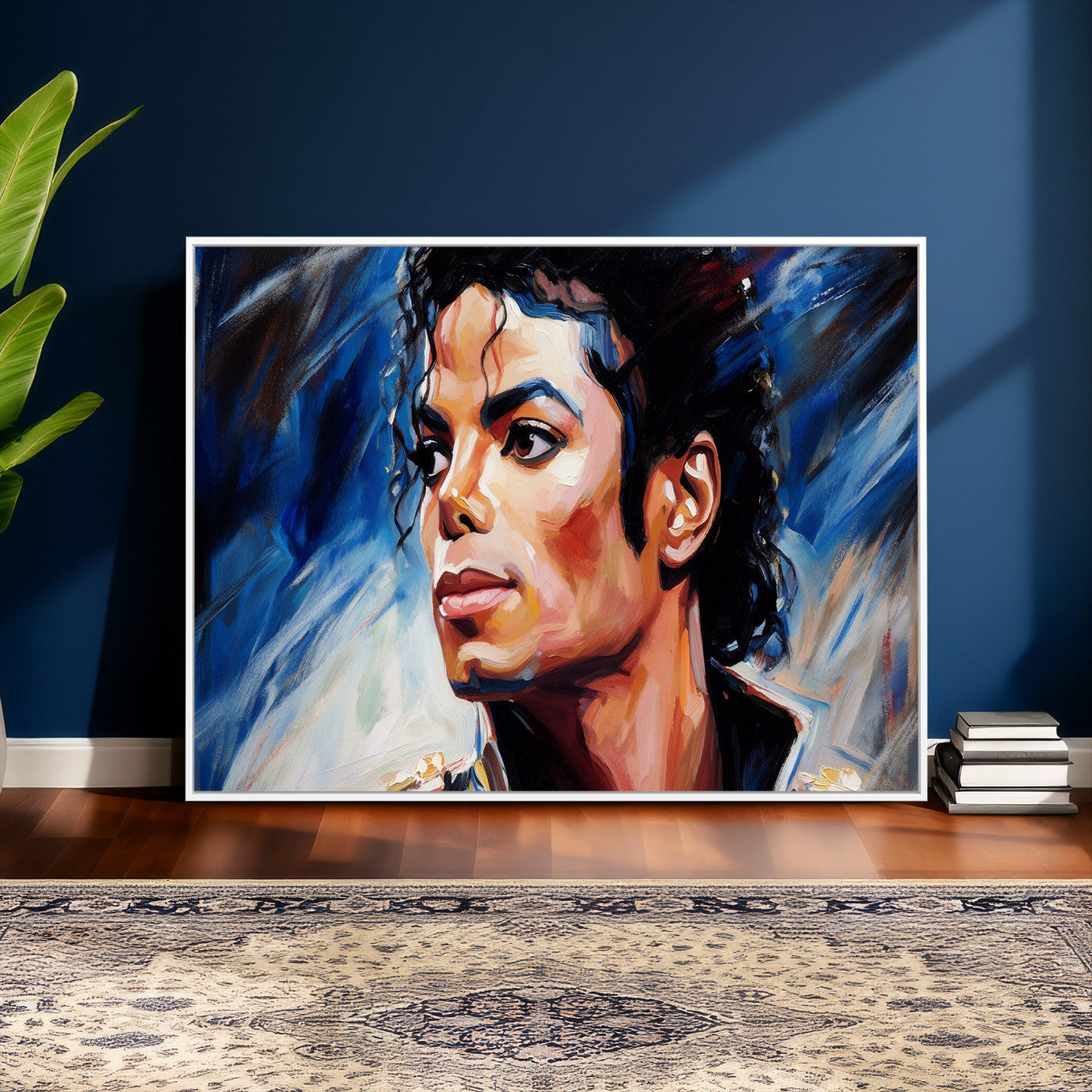 51466481-MGV-CV-36X24 - Abstract Michael Jackson Photo Wall Art Canvas Print