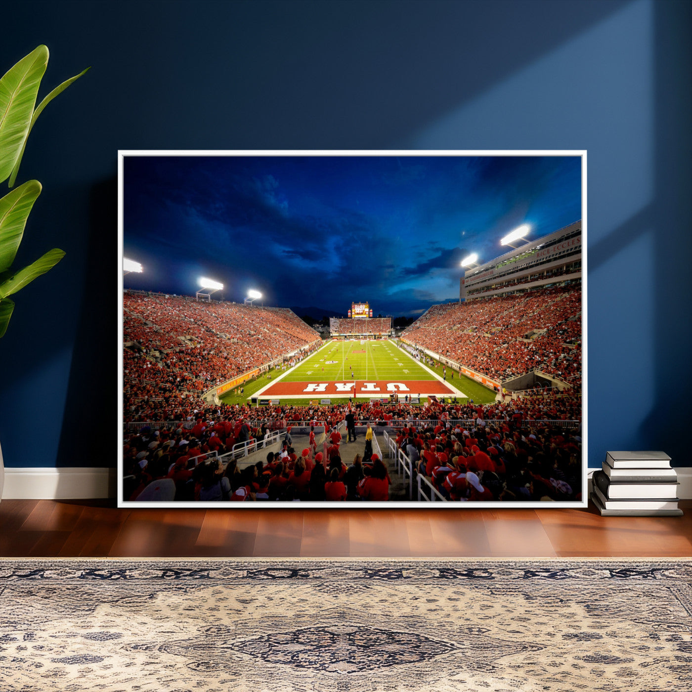 74019251-MGV-CV-36X24 - Rice-Eccles Stadium Wall Art Canvas Print - Utah Salt Lake City Stadium Print